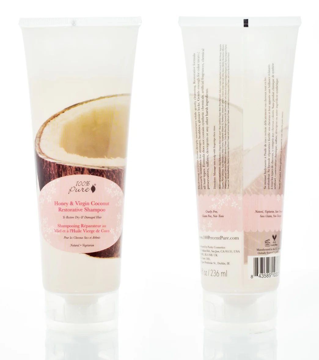 100% Pure Honey & Virgin Coconut Restorative Shampoo - Image 2