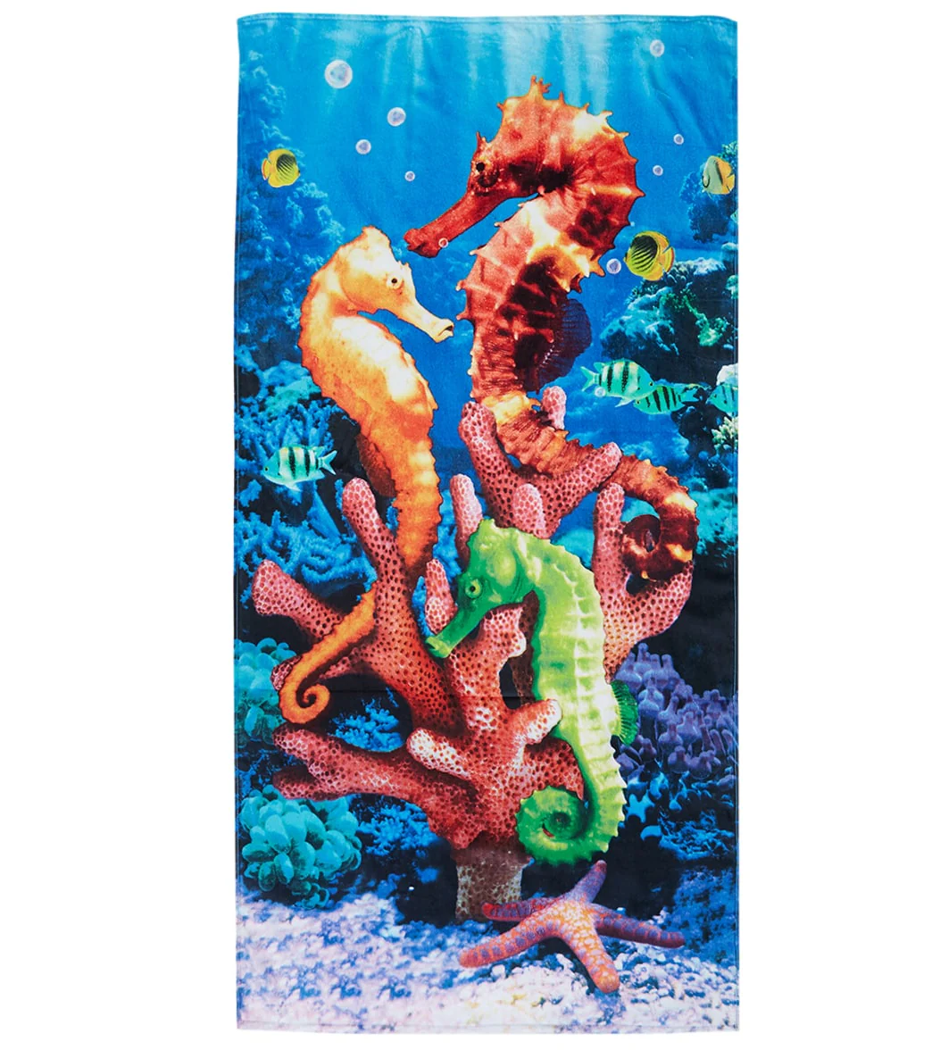 A to Z Towels Seahorses Reef Beach Towel 30”X 60” - Image 4