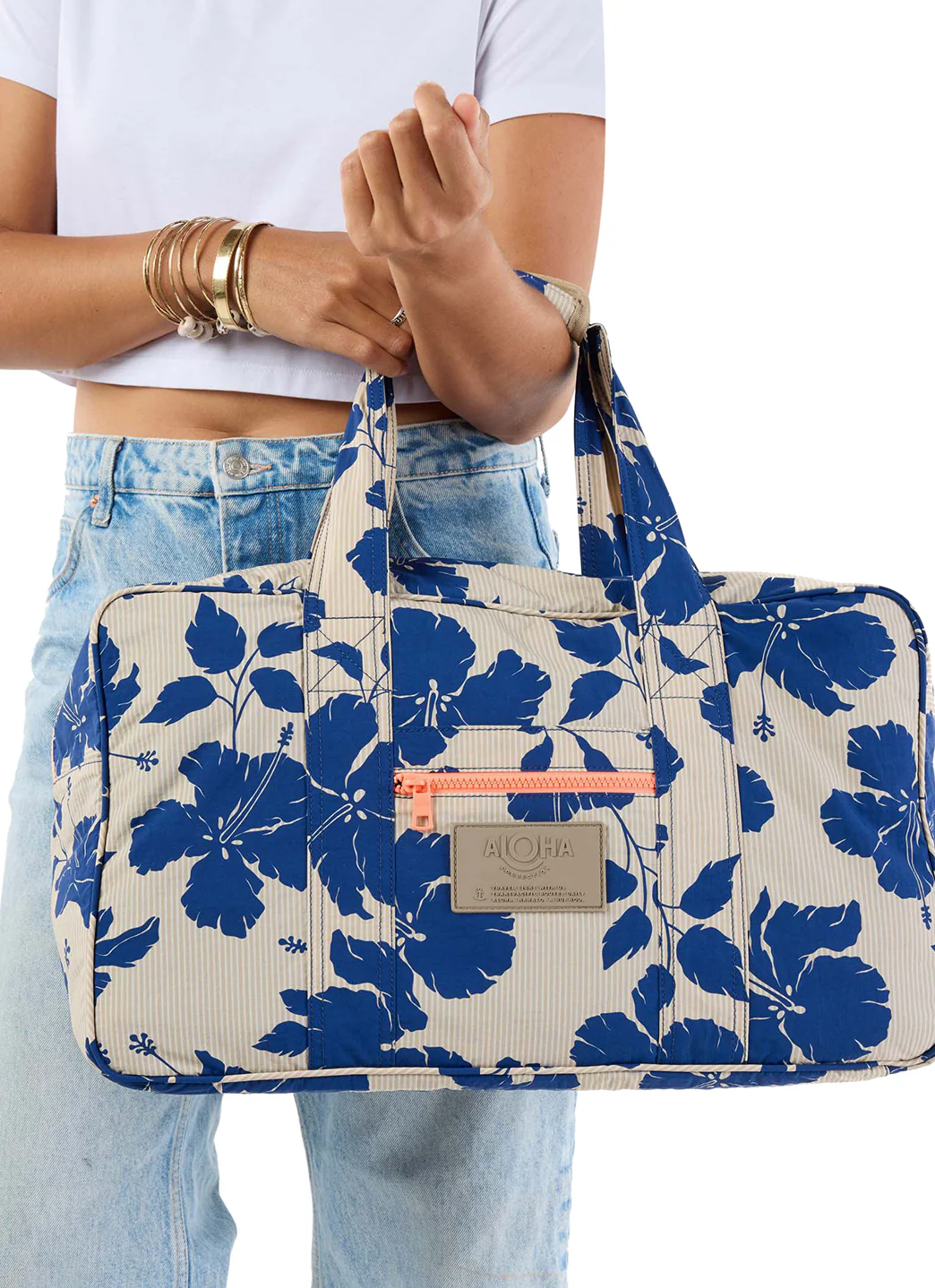 ALOHA Salina Tiny Stripe Weekender Duffle Bag - Image 5
