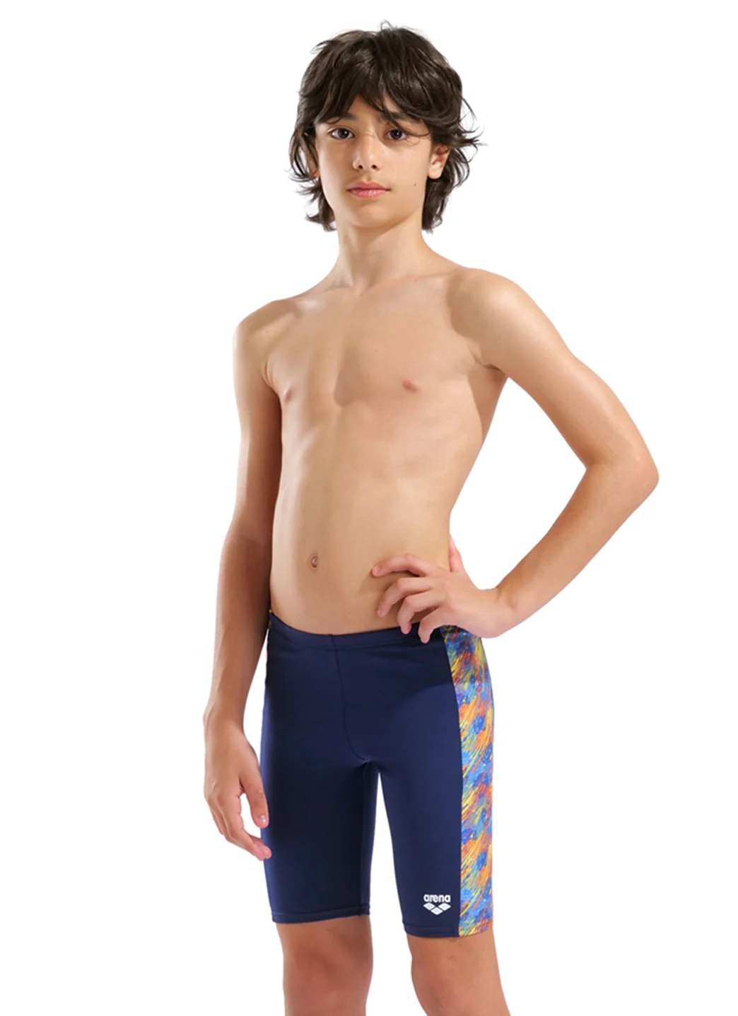 Arena Boys' Draft Print Jammer Swimsuit (Little Kid, Big Kid) - Image 2