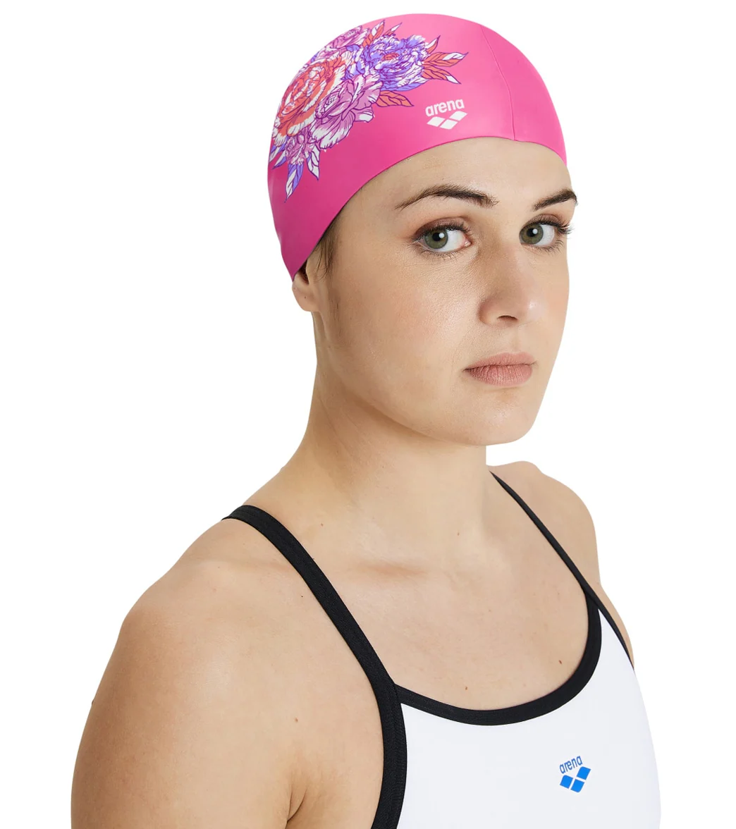 Arena Breast Cancer Awareness Flat Silicone Swim Cap - Image 2