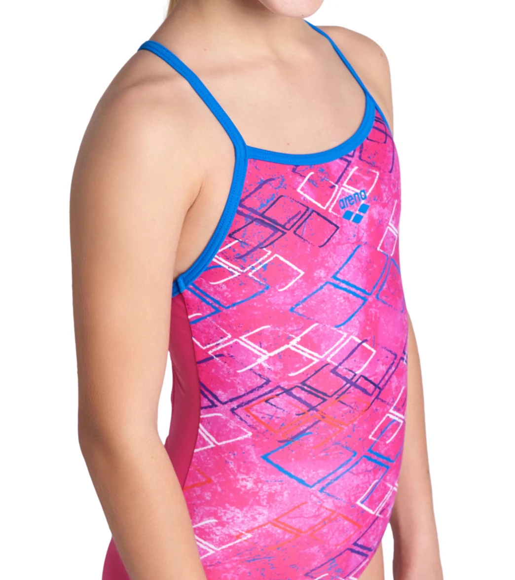 Arena Girls' Daly Light Drop Back One Piece Swimsuit - Image 4