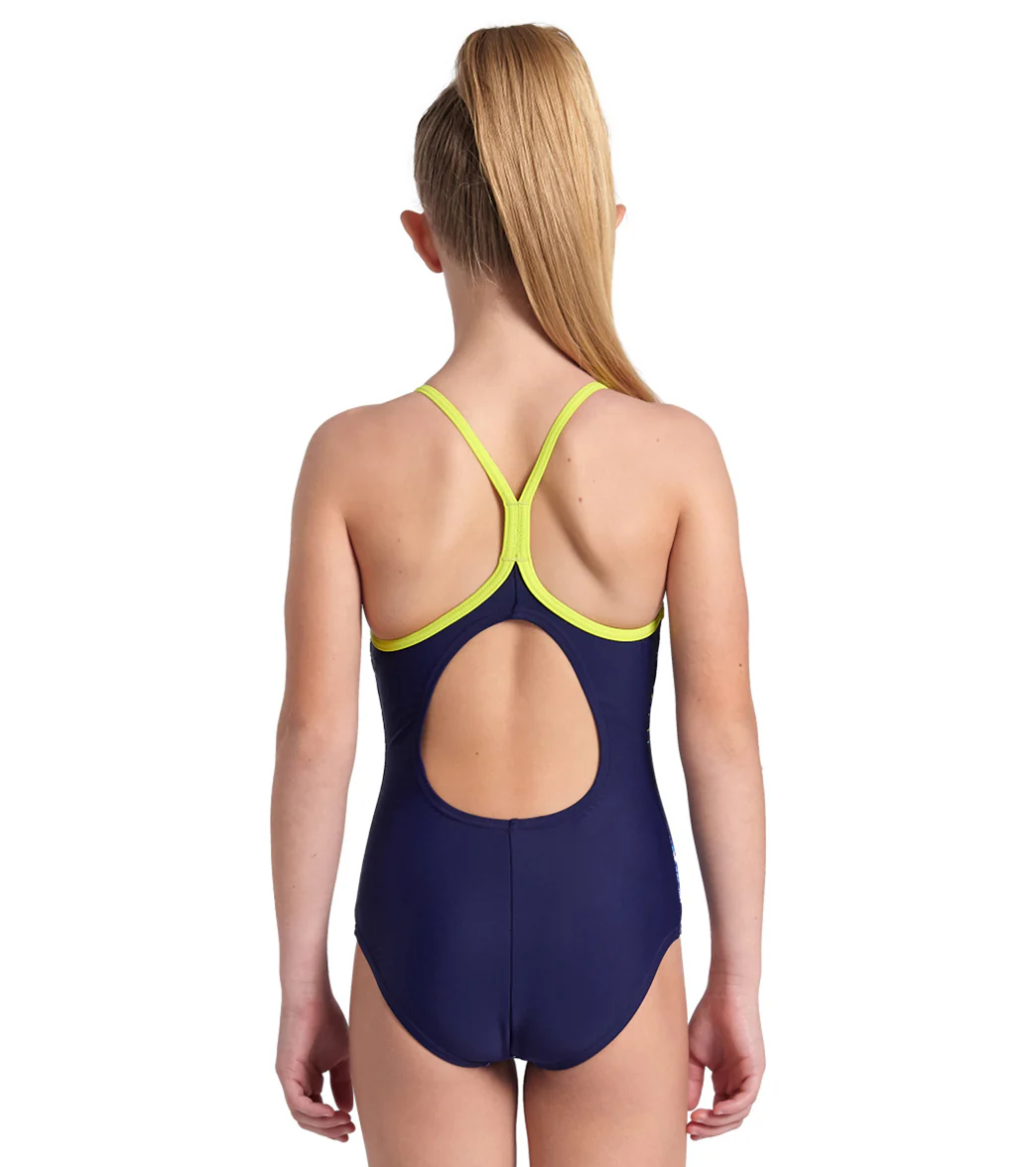 Arena Girls' Daly Light Drop Back One Piece Swimsuit - Image 9