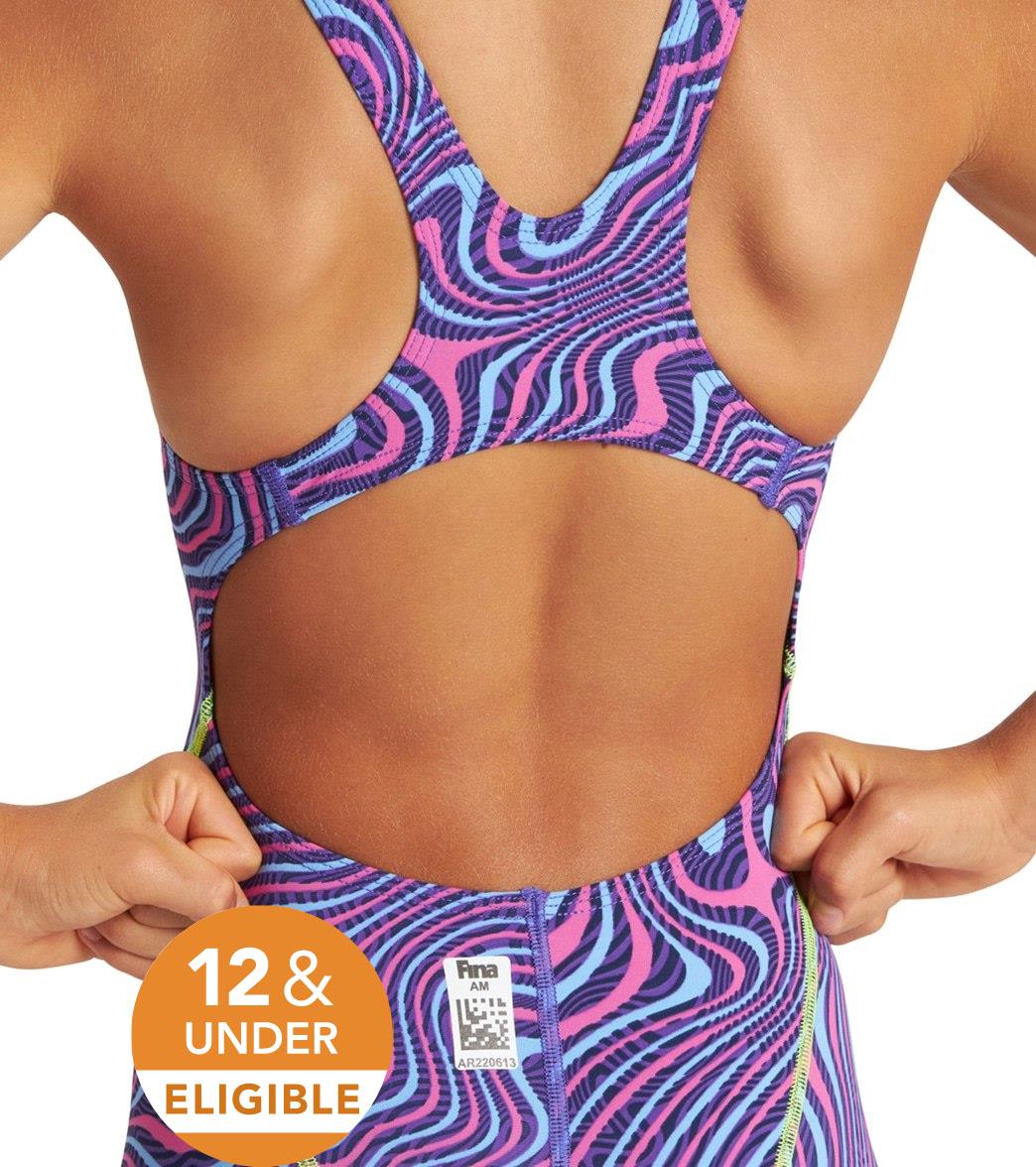 Arena Girls' Powerskin ST 2.0 Illusion Limited Edition Open Back Jr Tech Suit Swimsuit - Image 15
