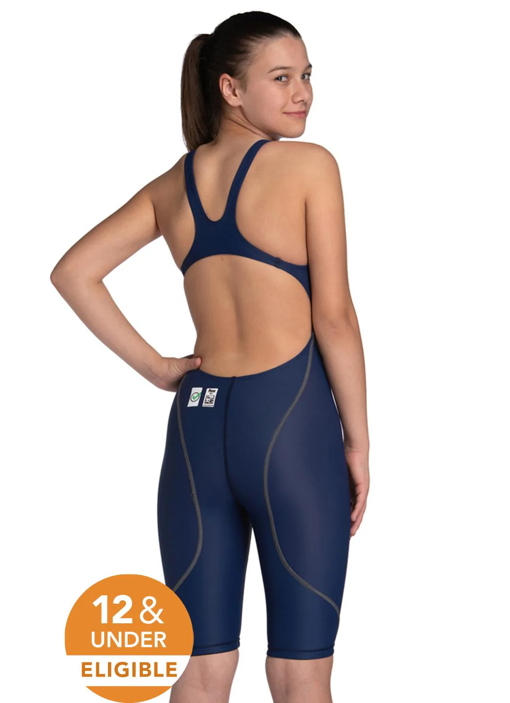 Arena Girls' Powerskin ST Next Open Back Tech Suit Swimsuit - Image 3