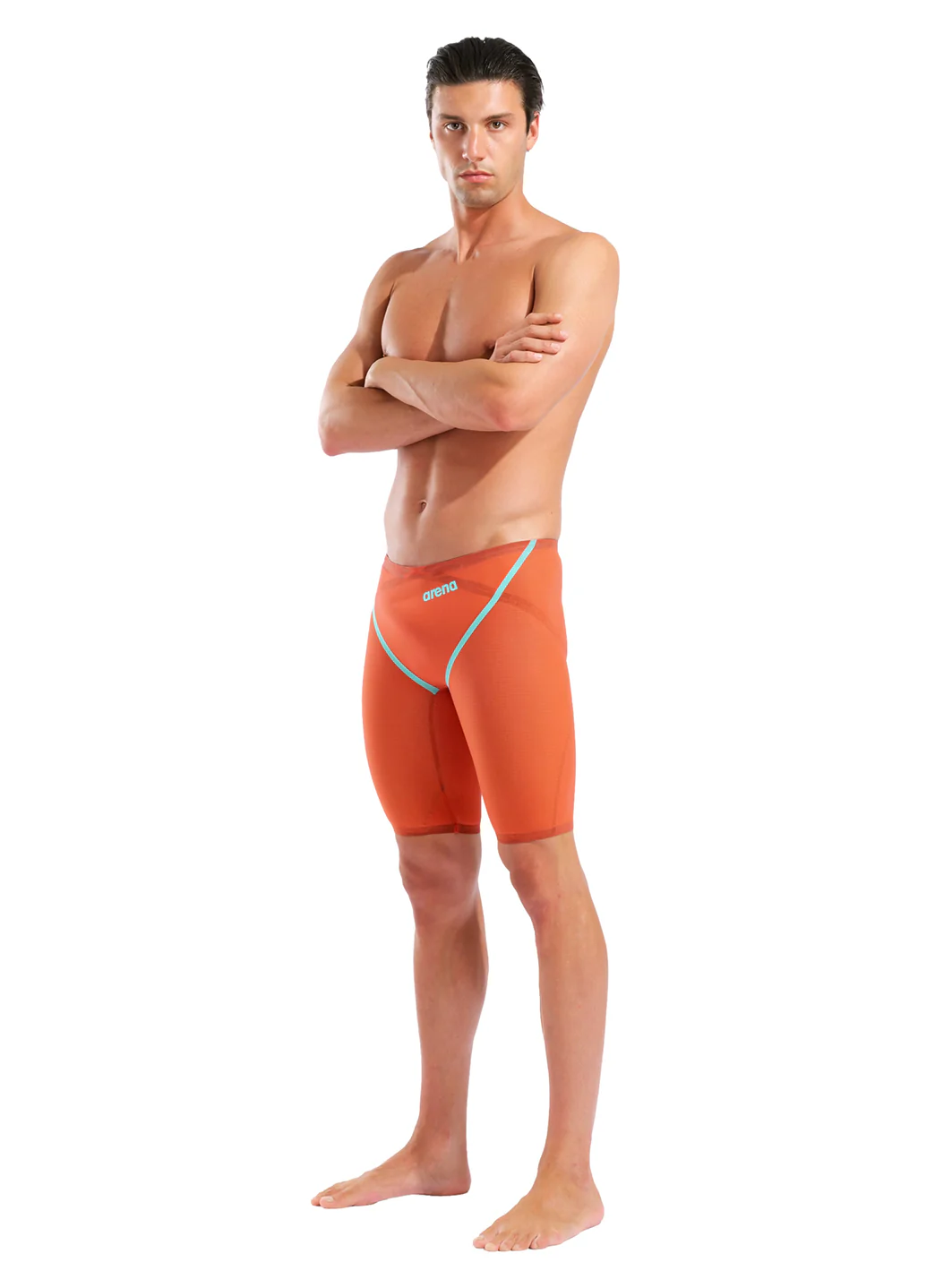 Arena Men's Powerskin Sunset Coral Carbon Glide SL LE Jammer Tech Suit Swimsuit - Image 5