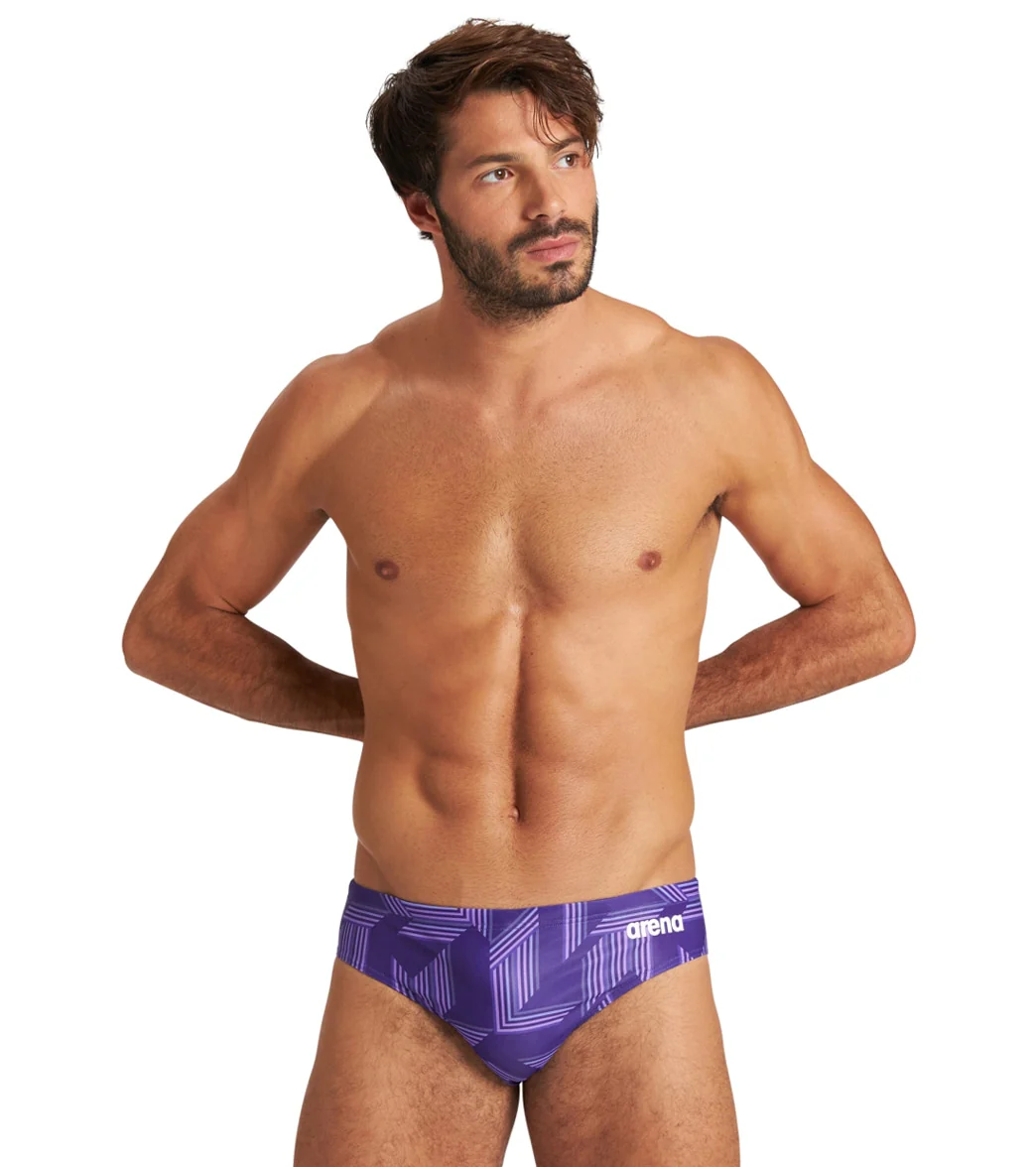 Arena Men's Puzzled Brief Swimsuit - Image 62