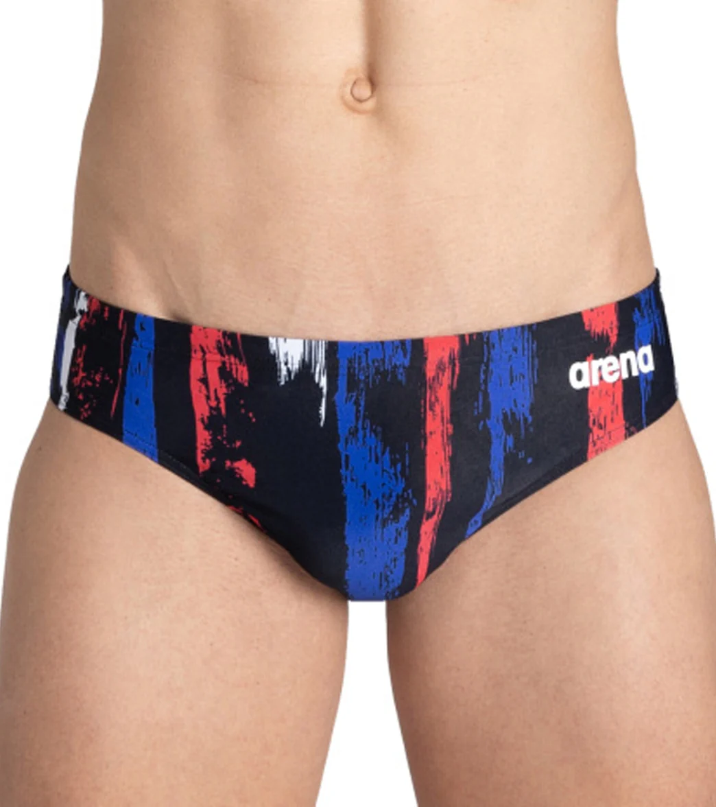Arena Men's Team Painted Stripes Brief Swimsuit - Image 34
