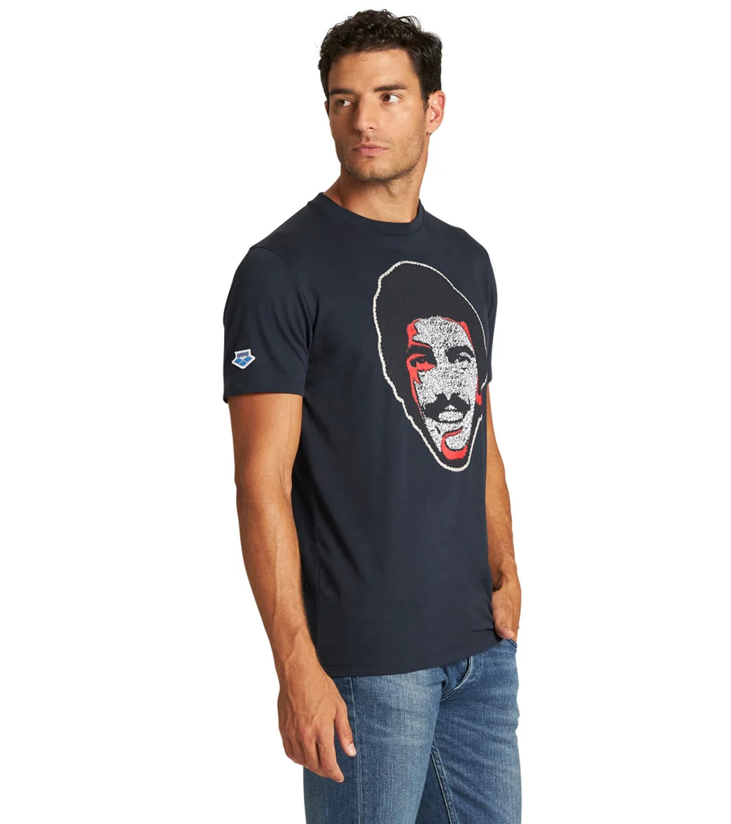 Arena Unisex Mark Spitz Face Felt Patch T-Shirt - Image 8