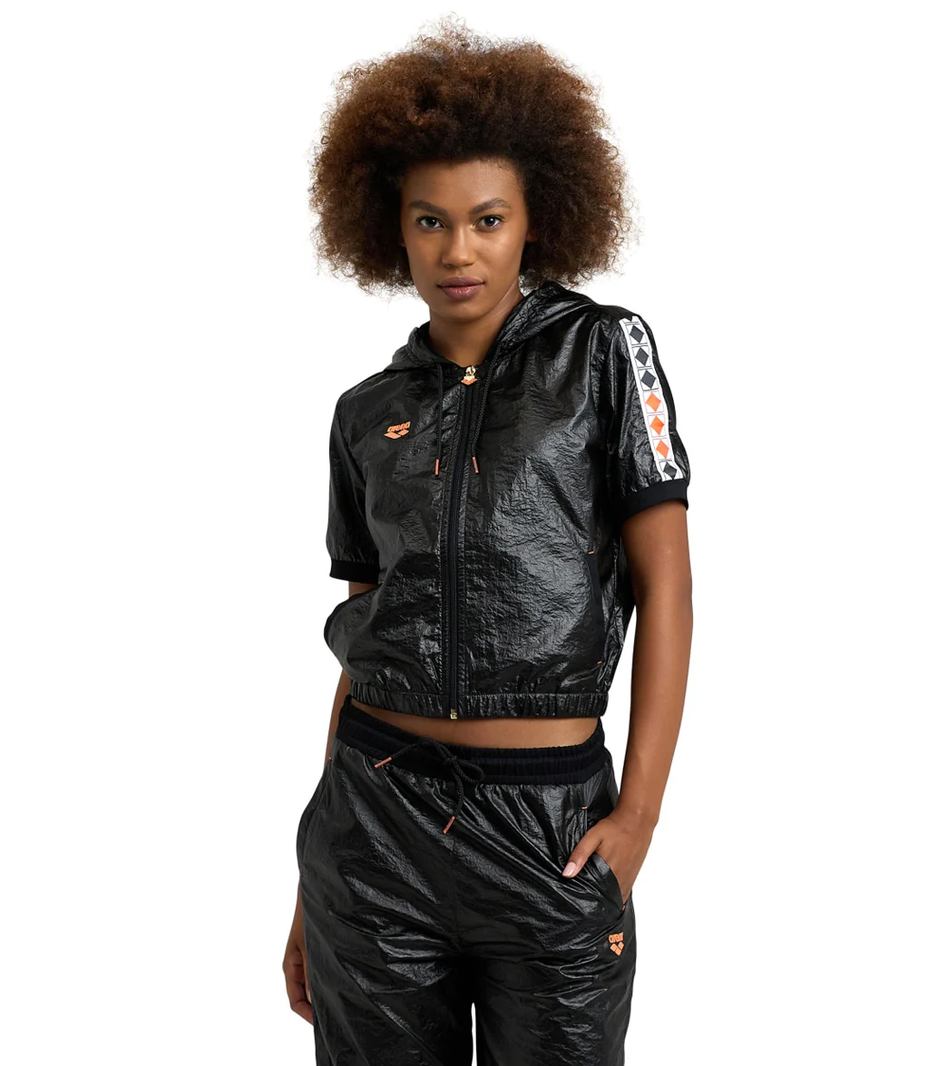 Arena Women's 50th Anniversary Black Hooded Jacket - Image 11