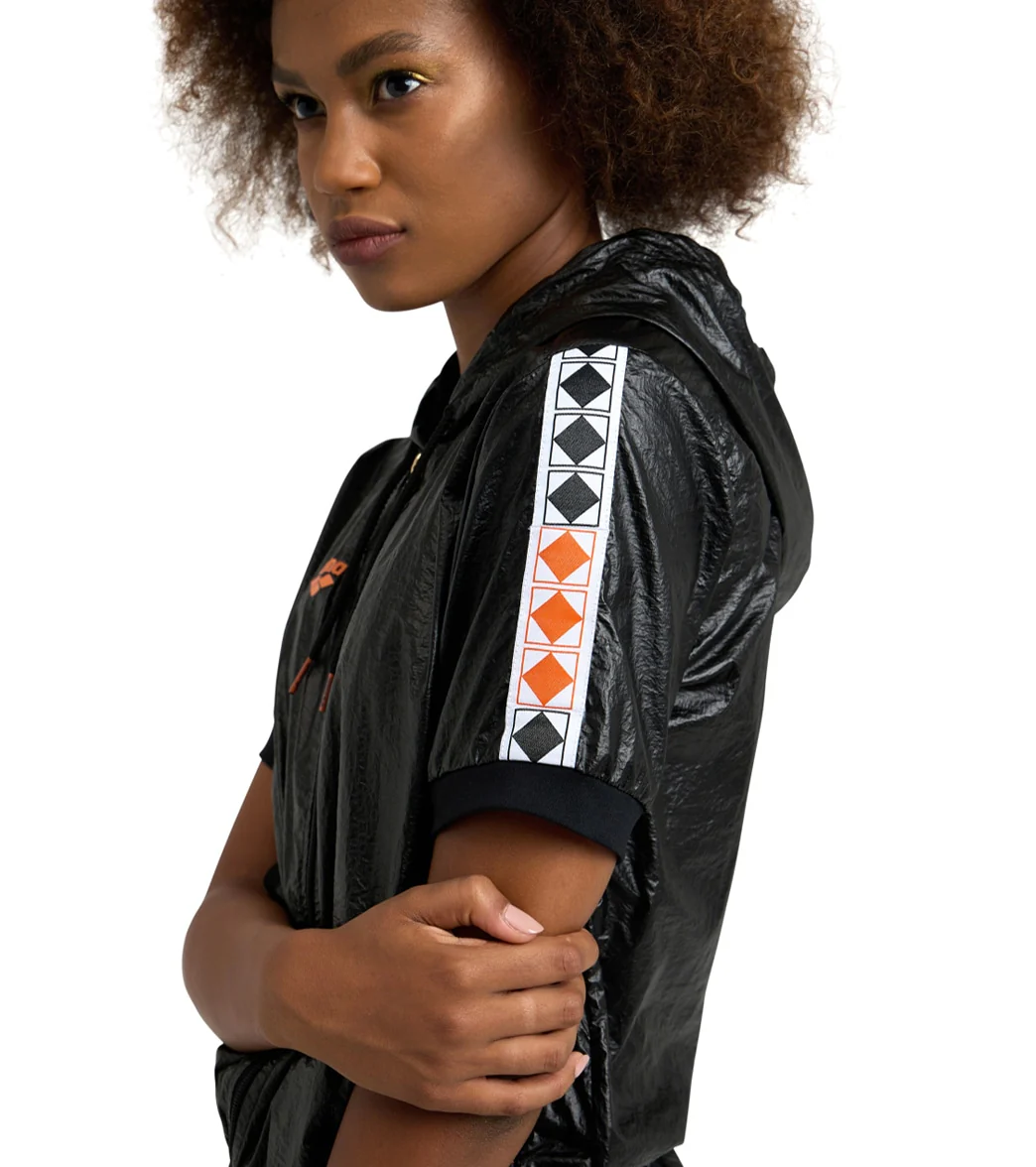 Arena Women's 50th Anniversary Black Hooded Jacket - Image 5