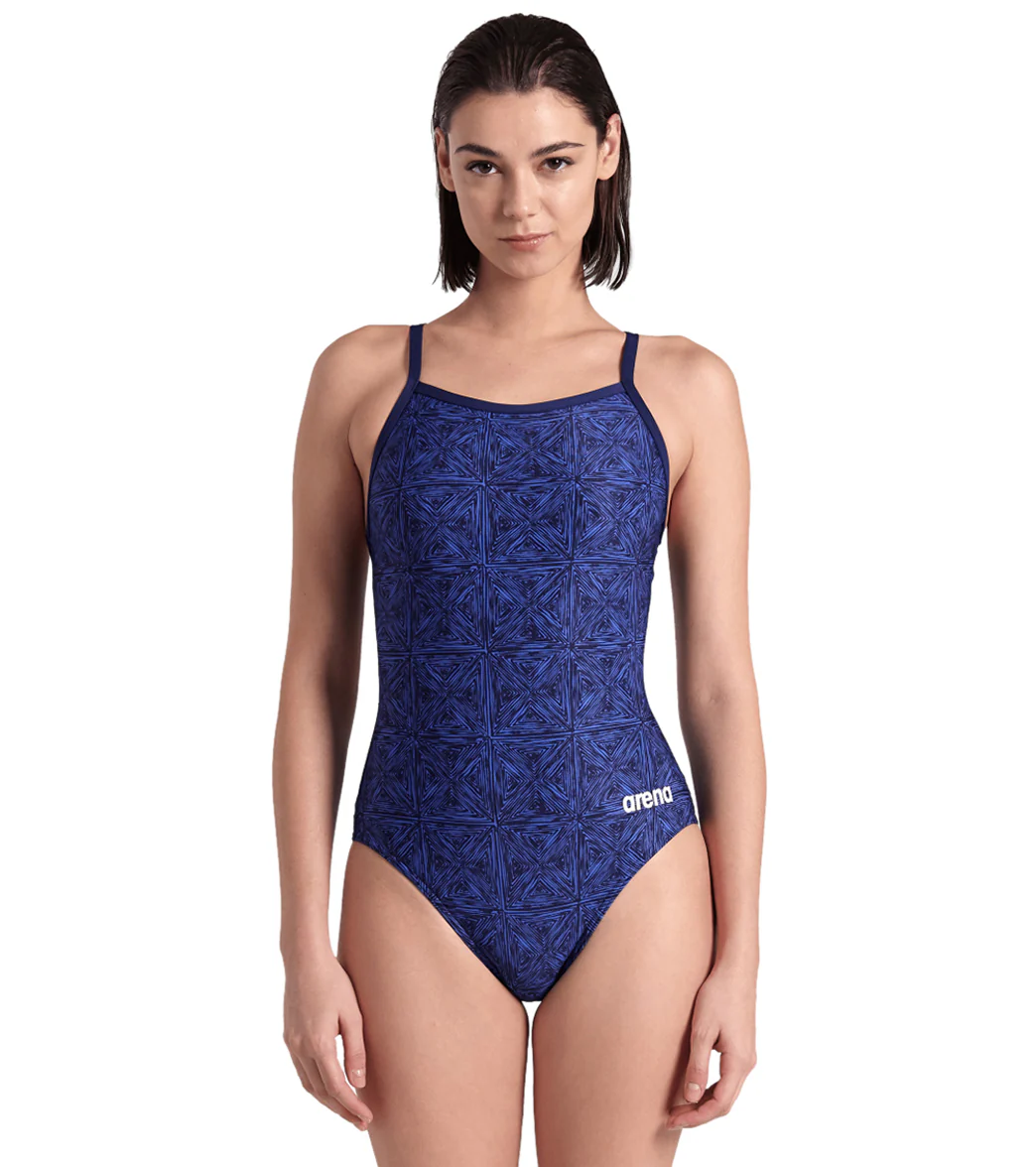 Arena Women's Abstract Tiles Lightdrop Back One Piece Swimsuit - Image 14