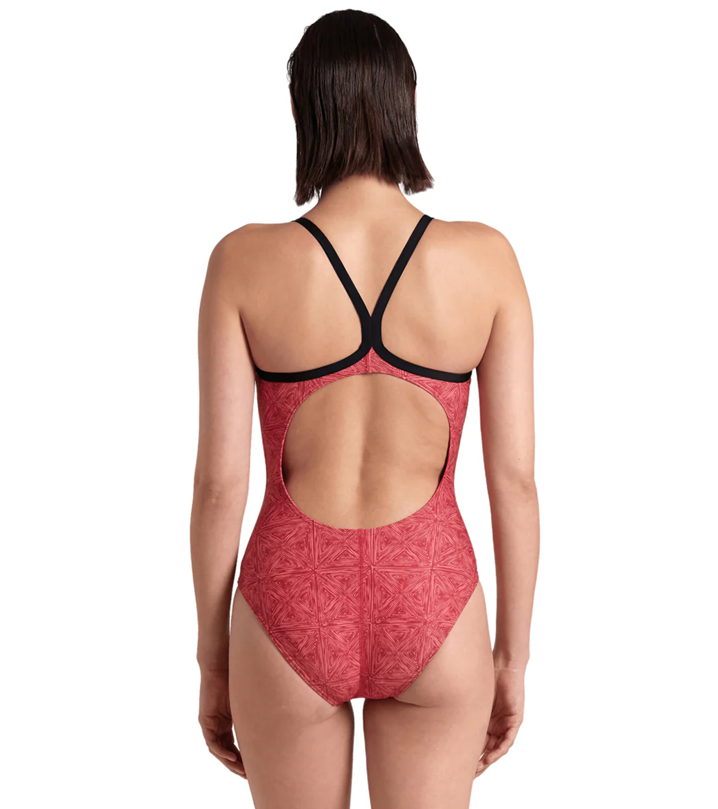 Arena Women's Abstract Tiles Lightdrop Back One Piece Swimsuit - Image 42