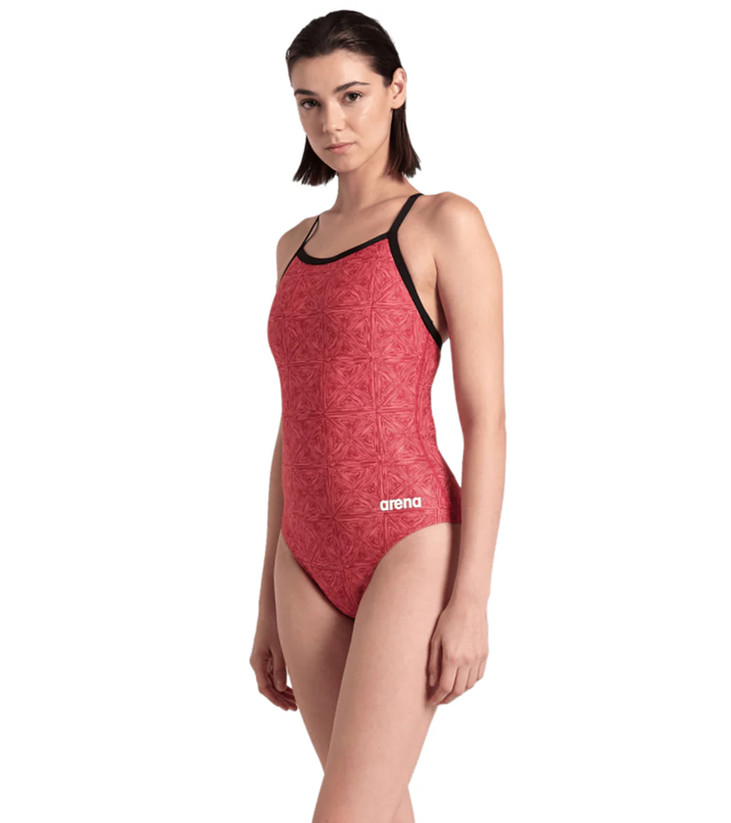 Arena Women's Abstract Tiles Lightdrop Back One Piece Swimsuit - Image 43