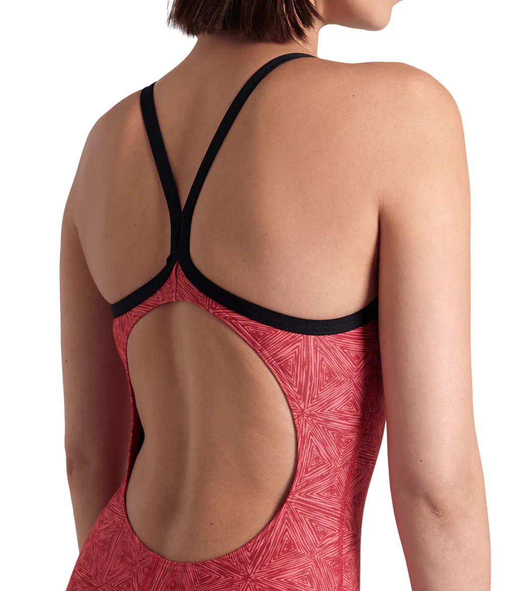 Arena Women's Abstract Tiles Lightdrop Back One Piece Swimsuit - Image 45