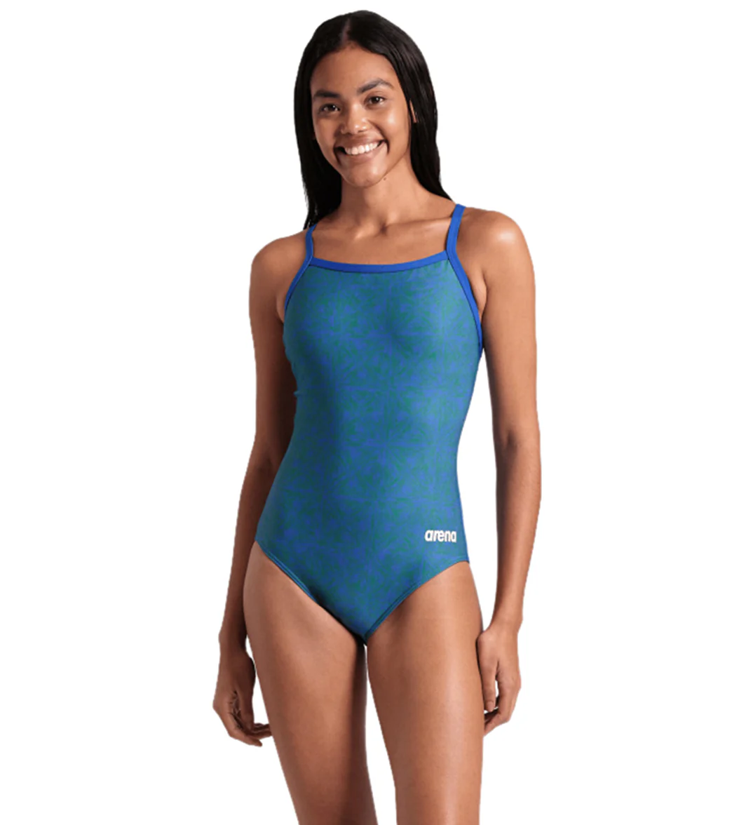 Arena Women's Abstract Tiles Lightdrop Back One Piece Swimsuit - Image 5
