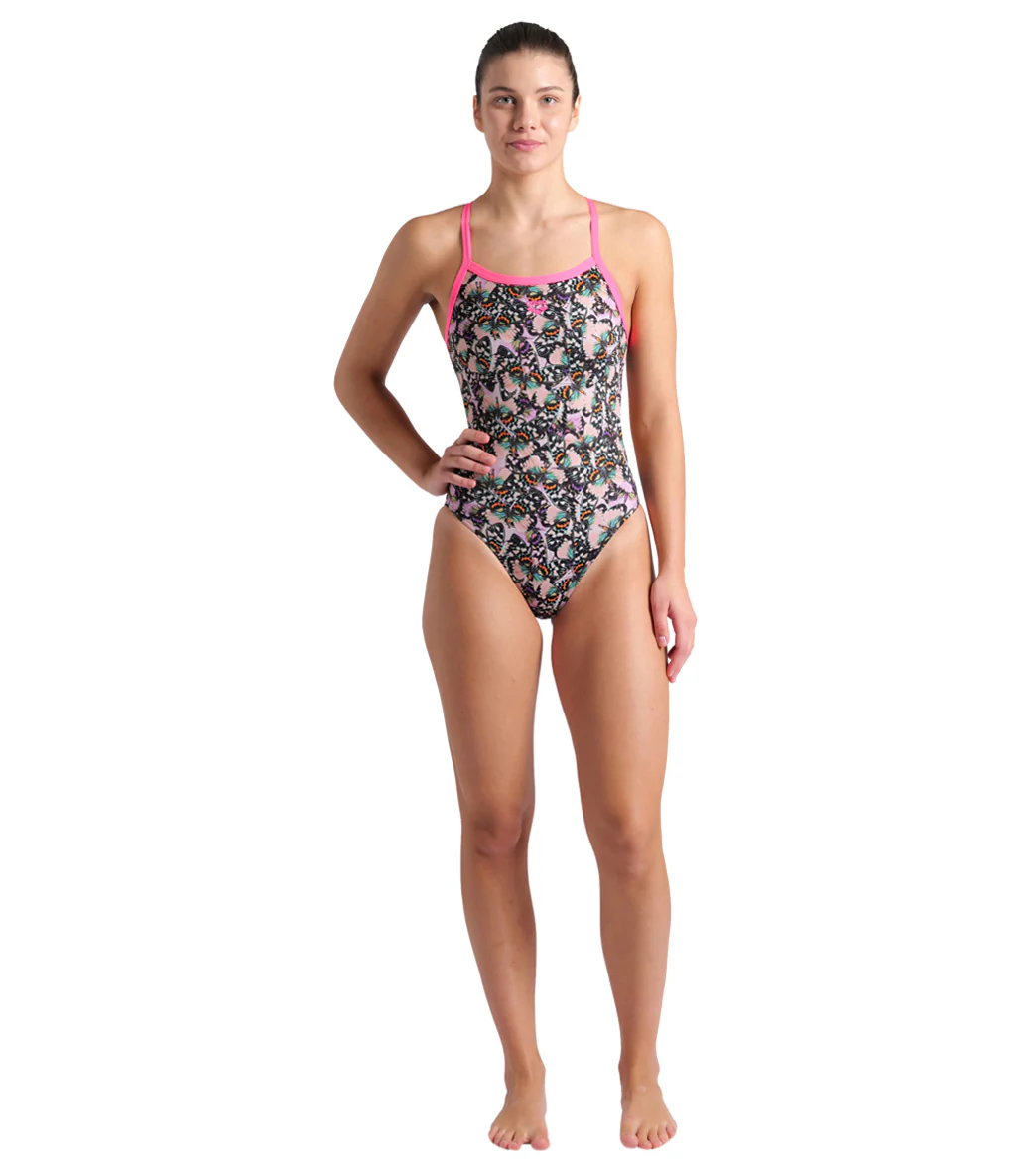 Arena Women's Butterflies Challenge Back One Piece Swimsuit - Image 3