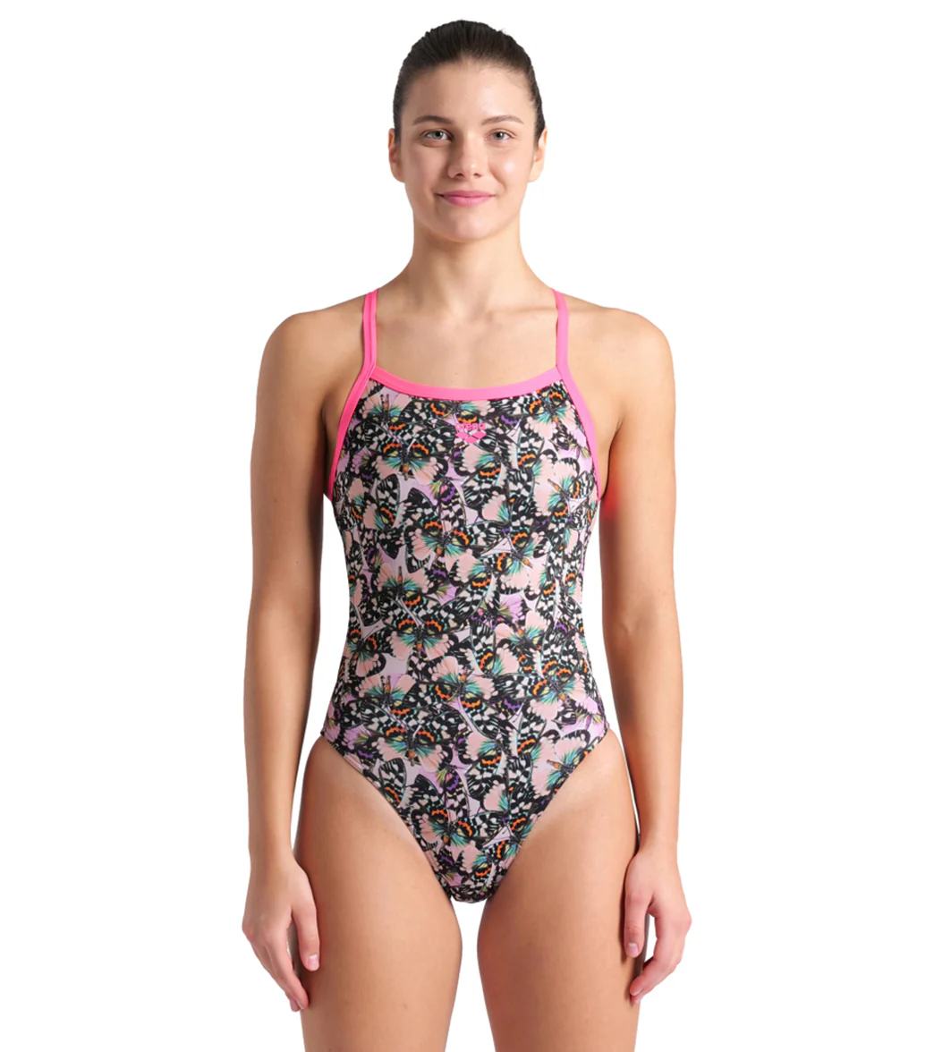 Arena Women's Butterflies Challenge Back One Piece Swimsuit - Image 7