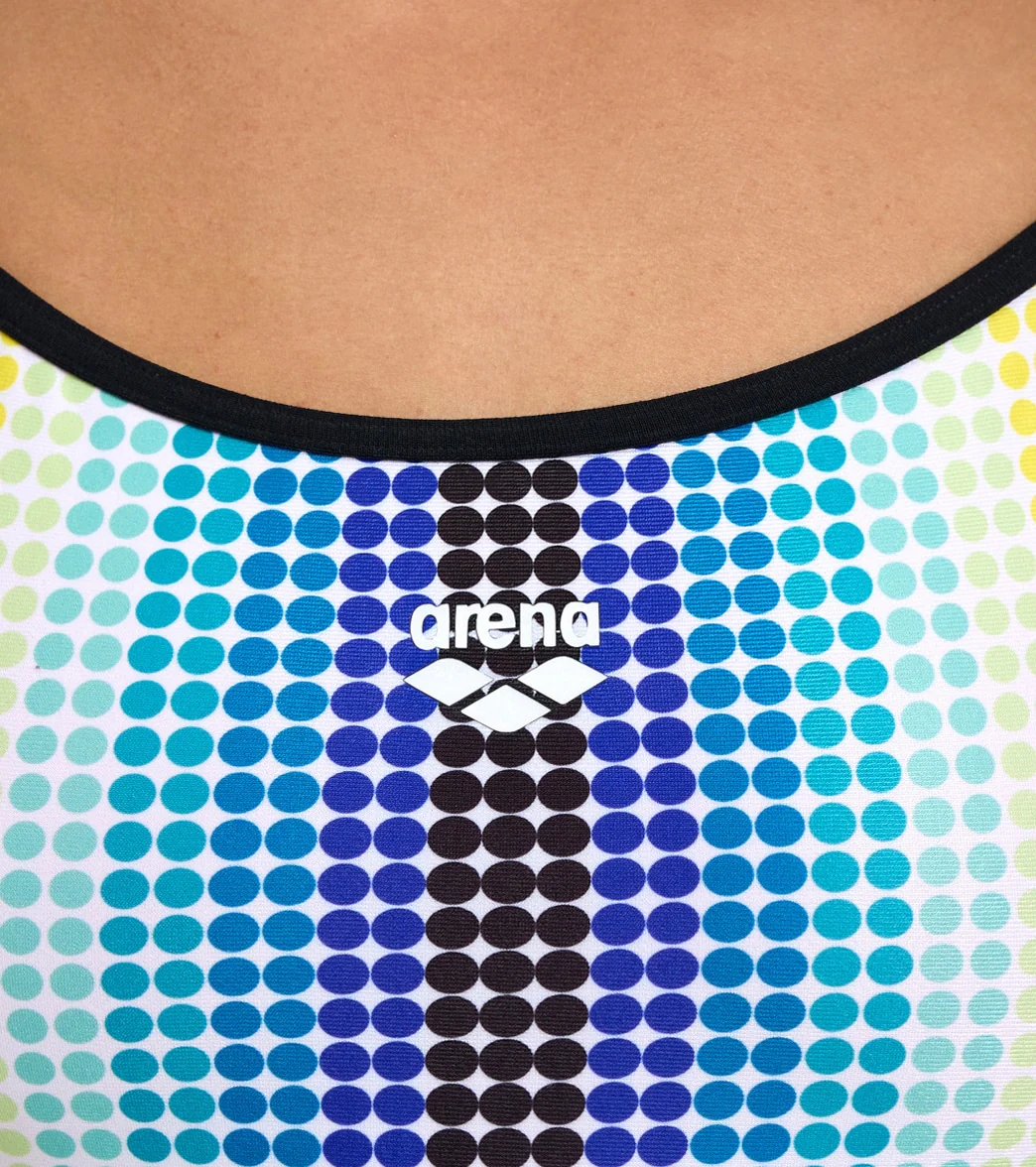 Arena Women's Circle Stripe Lace Back One Piece Swimsuit - Image 6