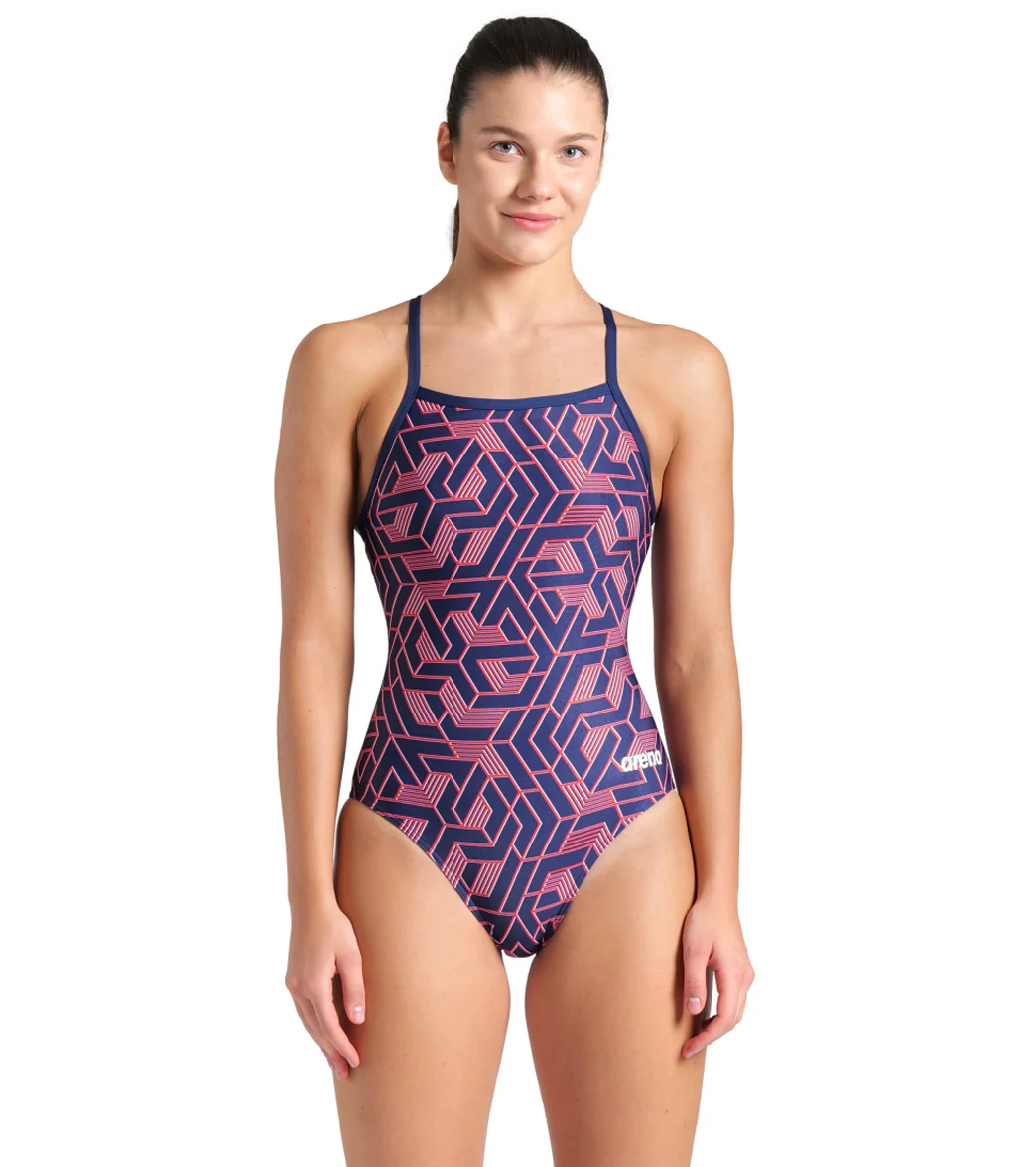 Arena Women's Escape Lightdrop Back One Piece Swimsuit - Image 42