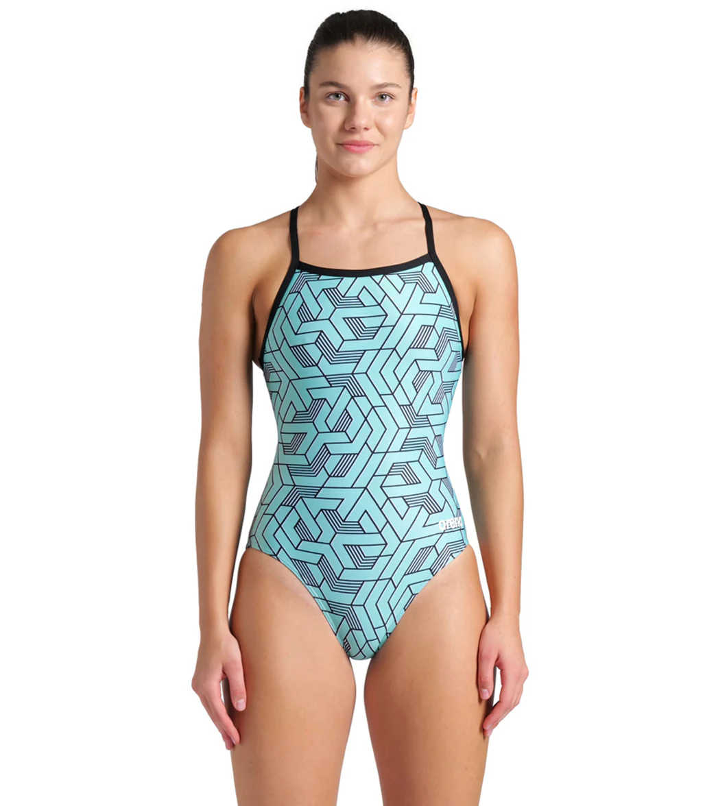 Arena Women's Escape Lightdrop Back One Piece Swimsuit - Image 49