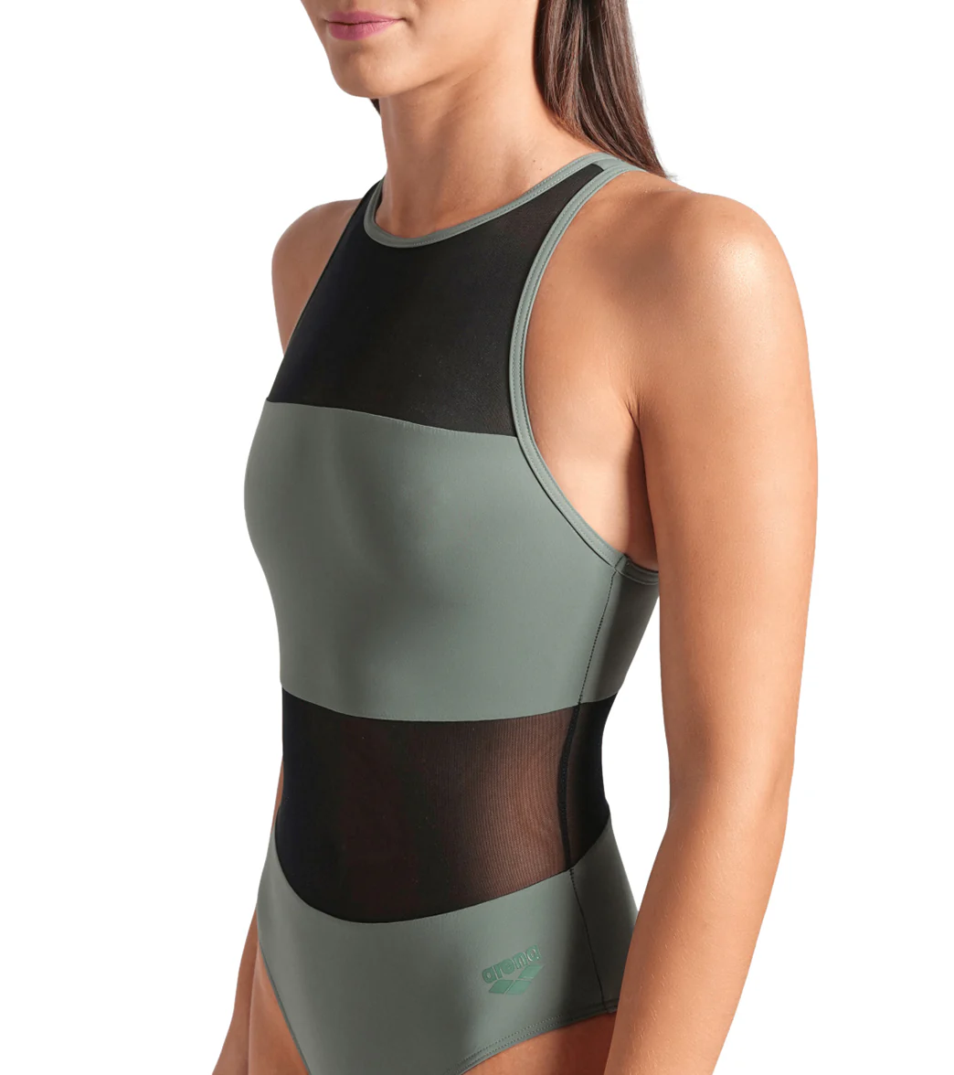 Arena Women's Mesh Panels Vent Back One Piece Swimsuit - Image 18