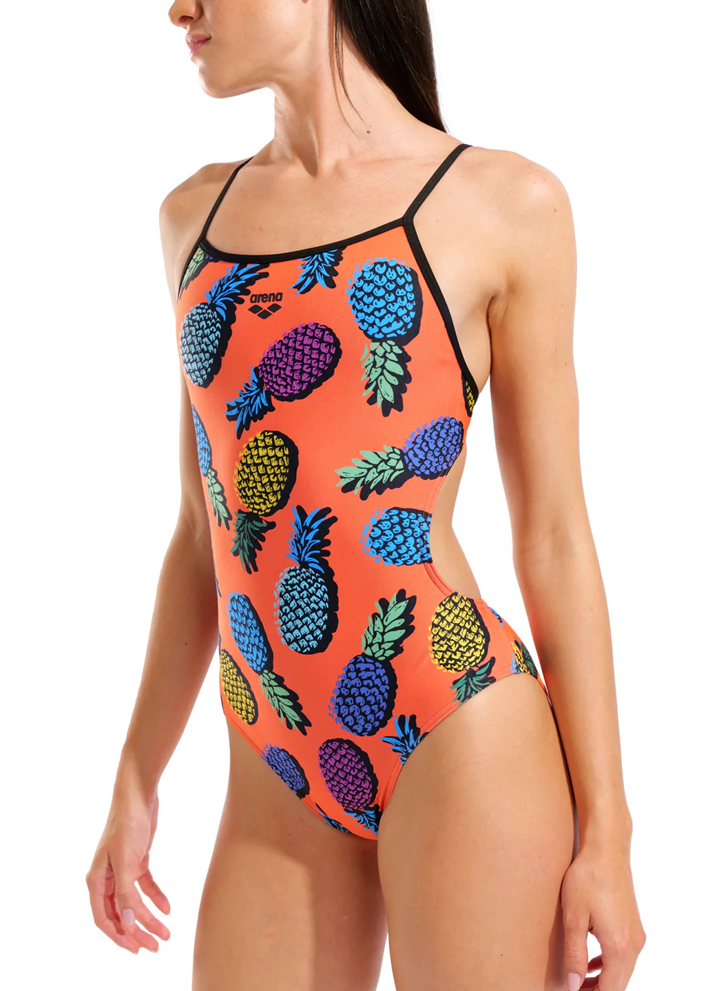 Arena Women's Pineapples Tie Back One Piece Swimsuit - Image 6