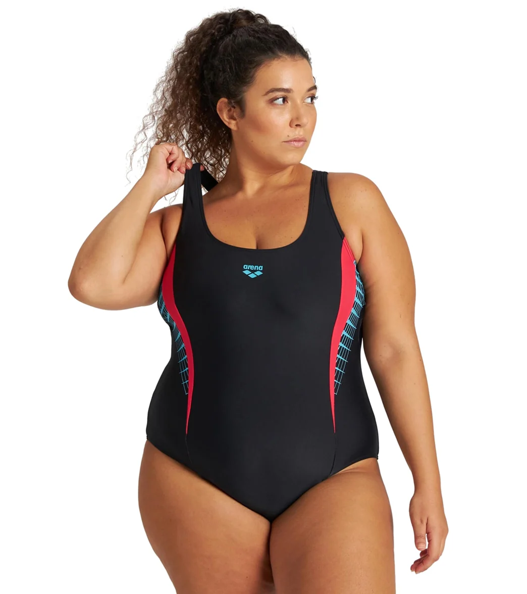 Arena Women's Plus Size Threefold V Back One Piece Swimsuit - Image 13