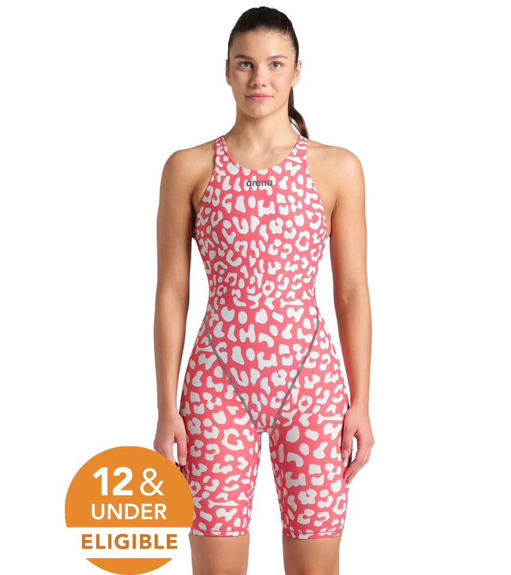 Arena Women's Powerskin ST Next Limited Edition Leopard Open Back Tech Suit Swimsuit - Image 14