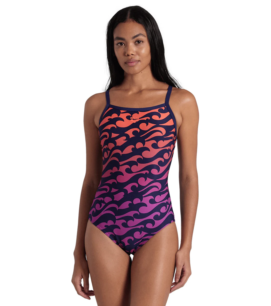 Arena Women's Surfs Up Lightdrop Back One Piece Swimsuit - Image 10