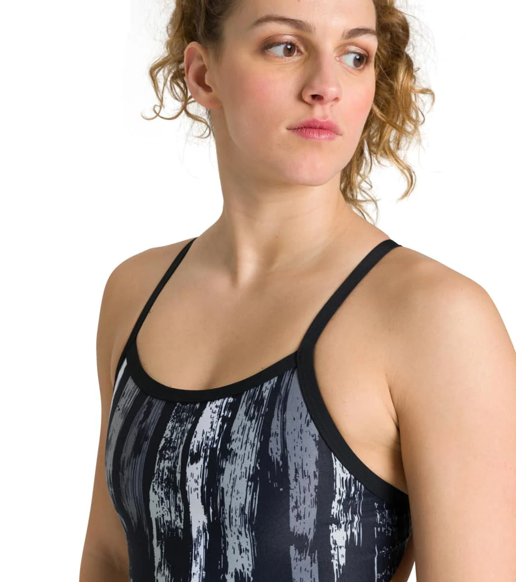 Arena Women's Team Painted Stripes Challenge Back One Piece Swimsuit - Image 13