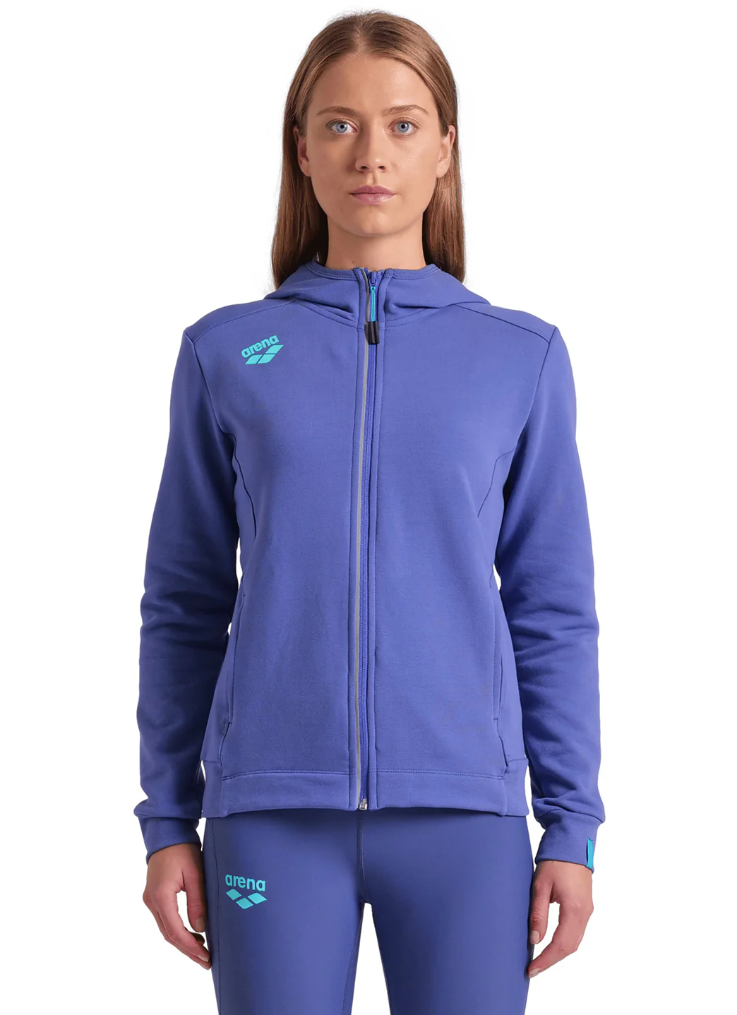Arena Women's Team Panel Front Zipped Hooded Jacket - Image 9