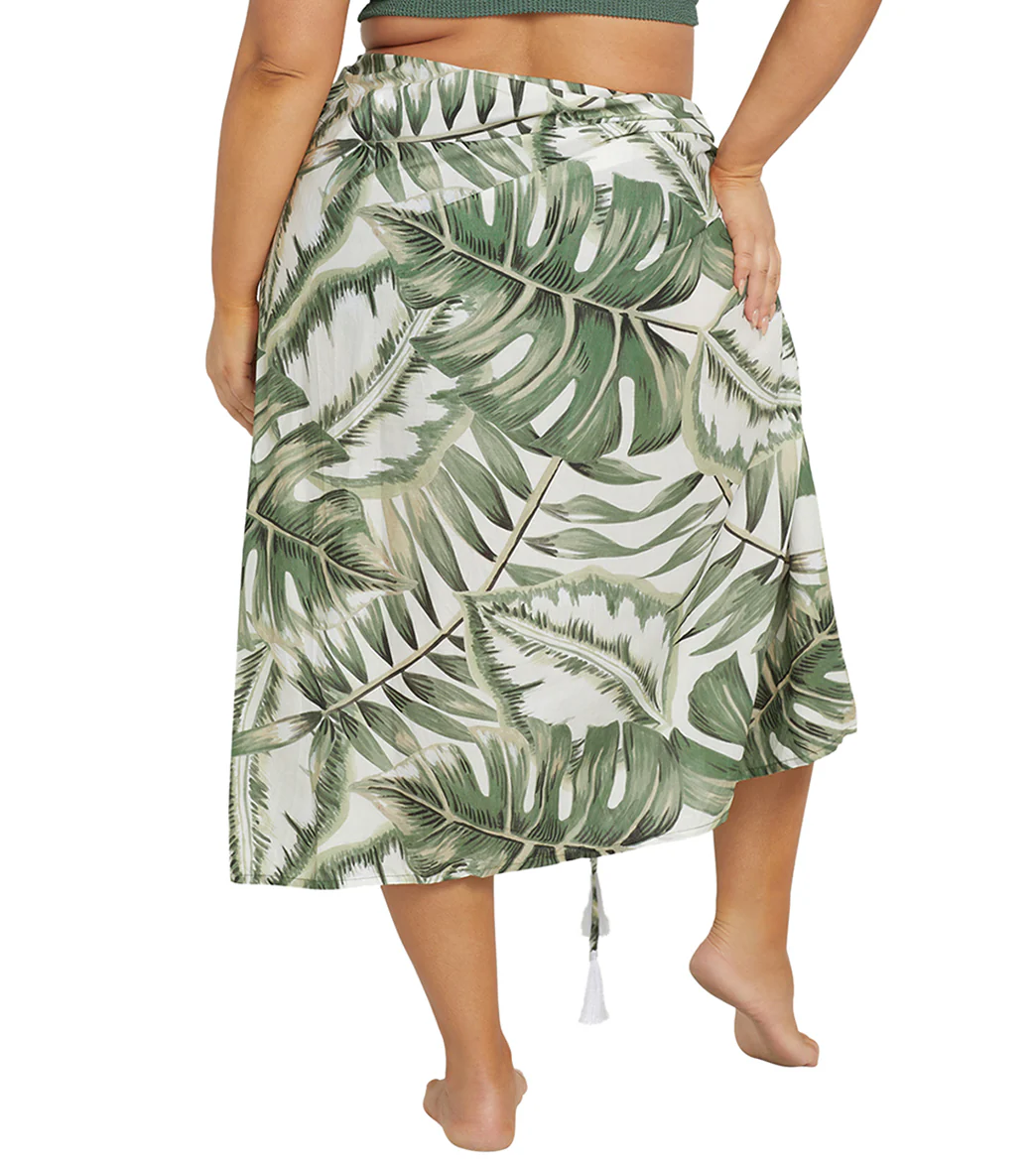 Artesands Woman's Plus Size Aria Olive Bach Sarong - Image 3