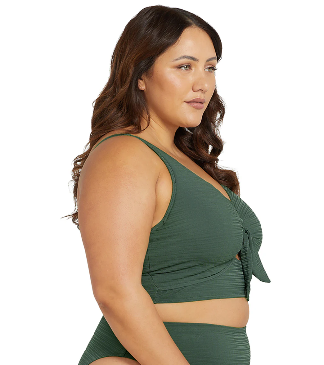 Artesands Woman's Plus Size Aria Olive Cezanne Bikini Top (D/DD Cup) - Image 2