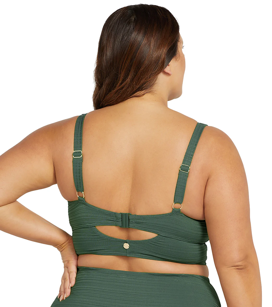 Artesands Woman's Plus Size Aria Olive Cezanne Bikini Top (D/DD Cup) - Image 3