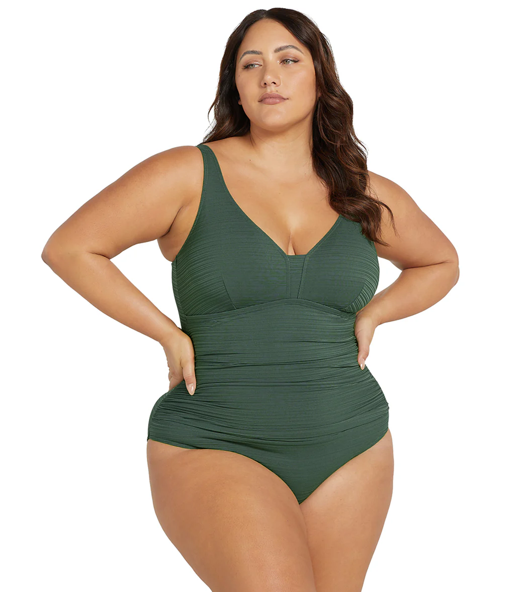 Artesands Woman's Plus Size Aria Olive Gericault One Piece Swimsuit (Multifit C-DD Cup) - Image 6