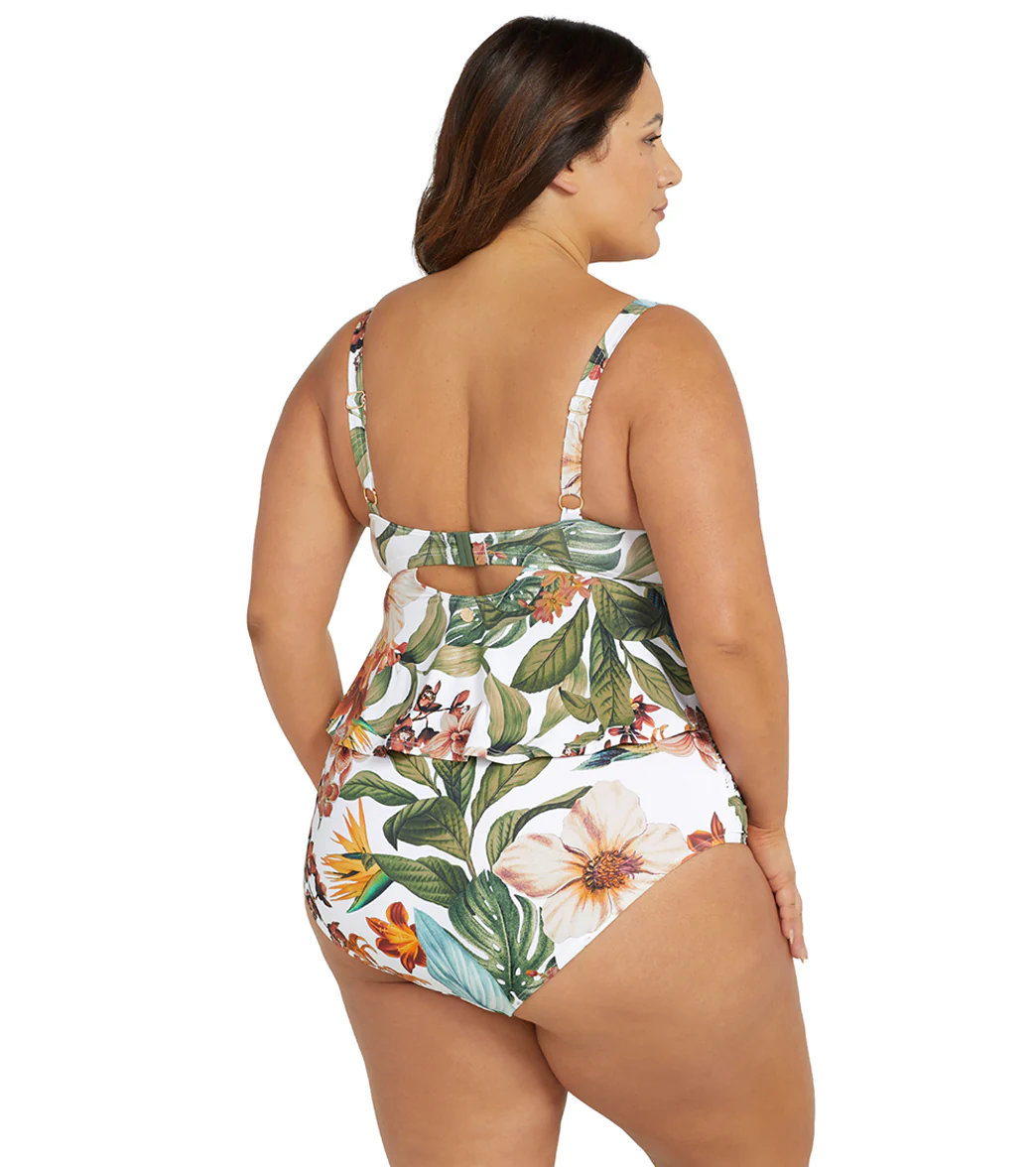 Artesands Woman's Plus Size Into The Saltu Chagall Midriff Bikini Top ( Multifit A-D Cup) - Image 3