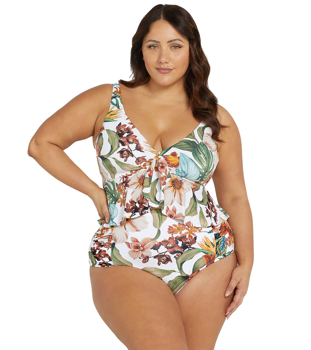 Artesands Woman's Plus Size Into The Saltu Chagall Midriff Bikini Top ( Multifit A-D Cup) - Image 6
