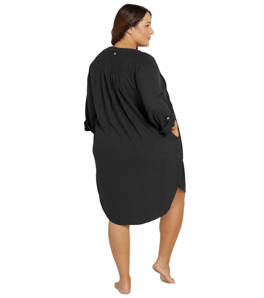 Artesands Woman's Plus Size Resort Wear Cover Up Shirt - Image 3