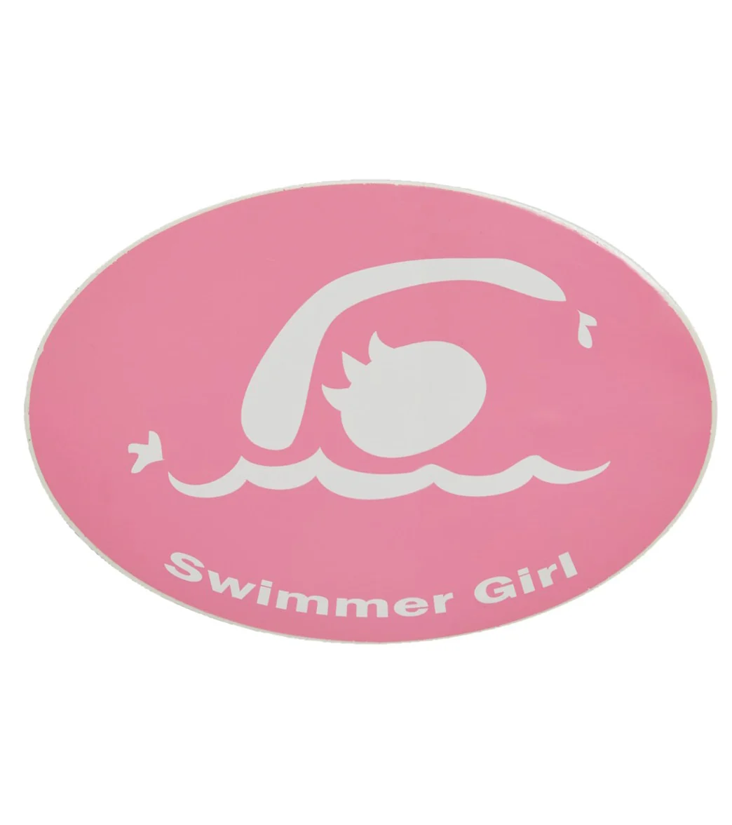 Bay Six Swimmer Girl Pink Decal