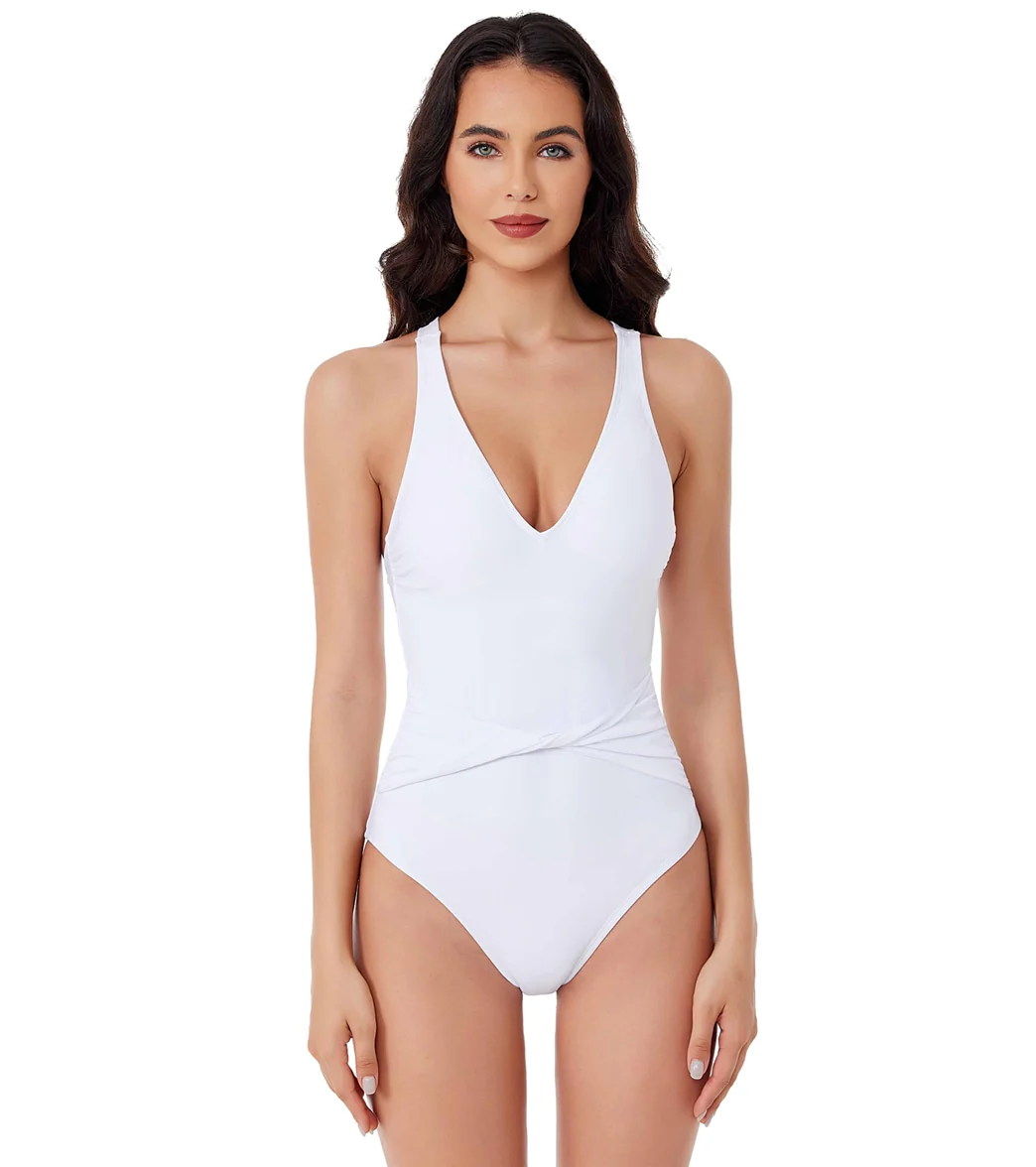 BCA by Rebecca Virtue Women's Twist Waist Belt One Piece Swimsuit - Image 31
