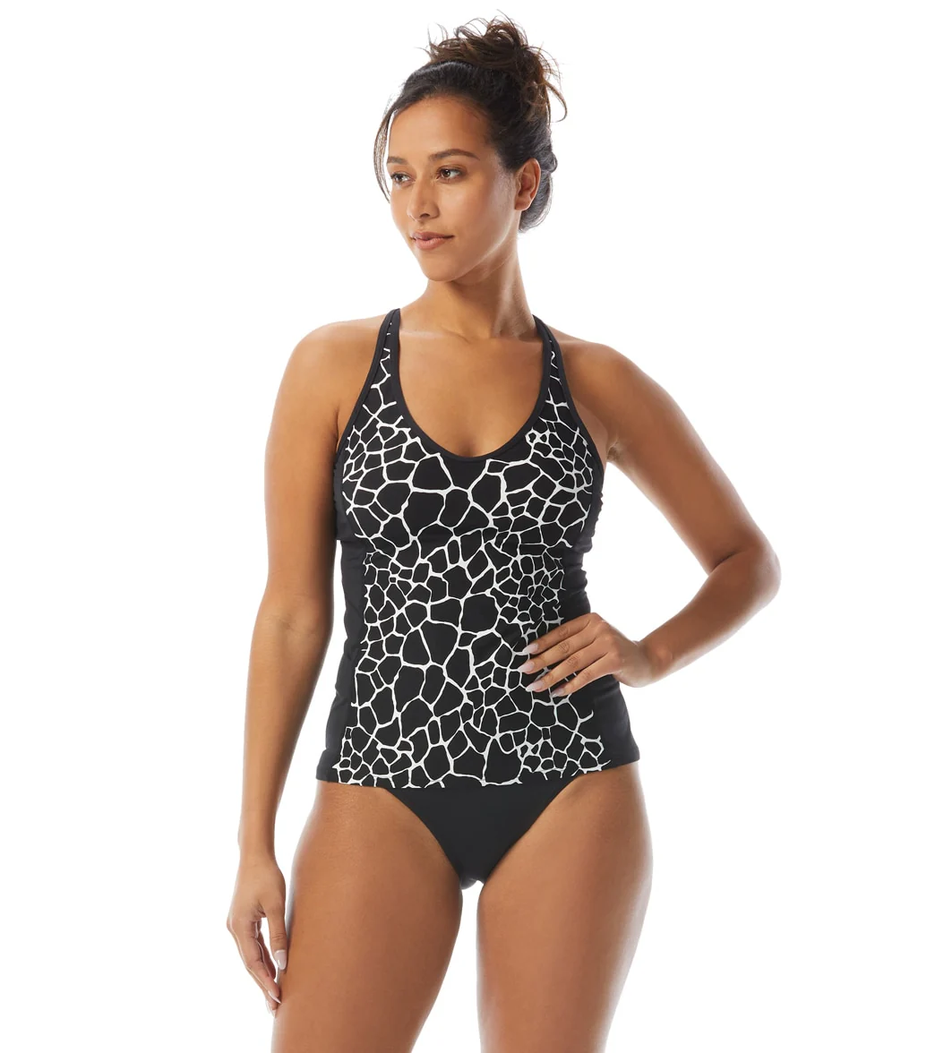 Beach House Women's Desert Giraffe Ambition Fitted Cross Back Tankini Top - Image 7