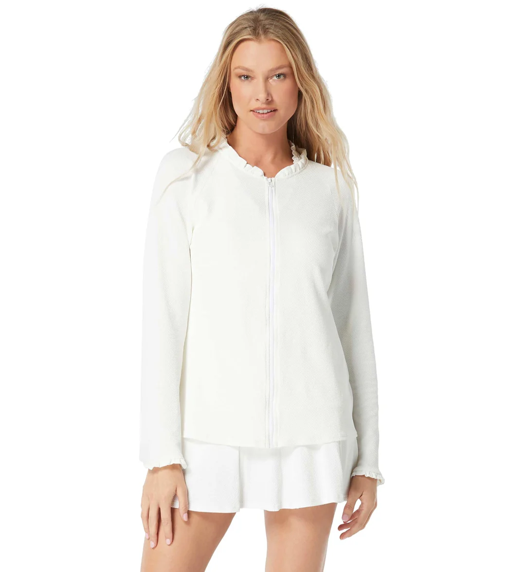 Beach House Women's Pique Solids Phoebe Long Sleeve Zip Front Rash Guard - Image 18