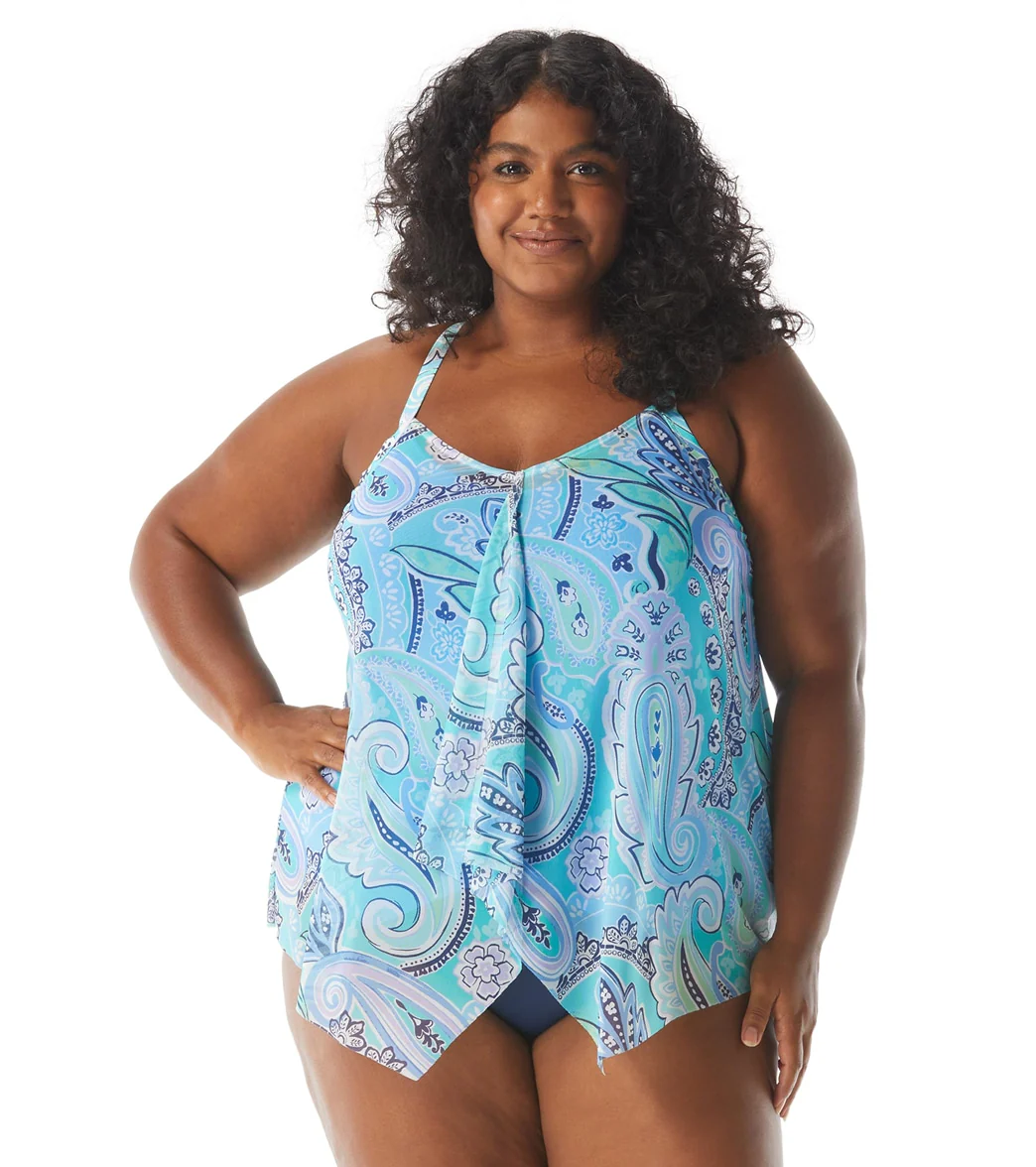 Beach House Women's Plus Size Bay Dreaming Kerry Mesh Layer Tankini Top - Image 4