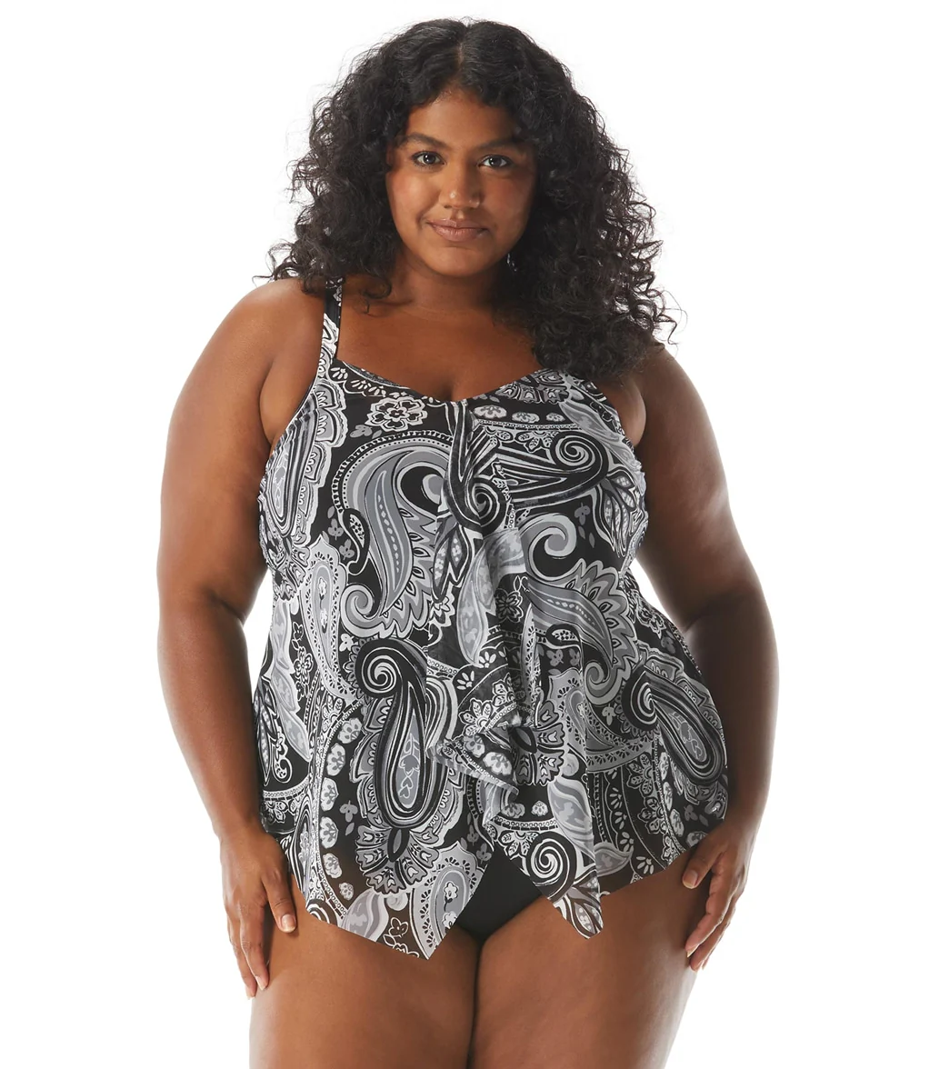 Beach House Women's Plus Size Bay Dreaming Kerry Mesh Layer Tankini Top - Image 9