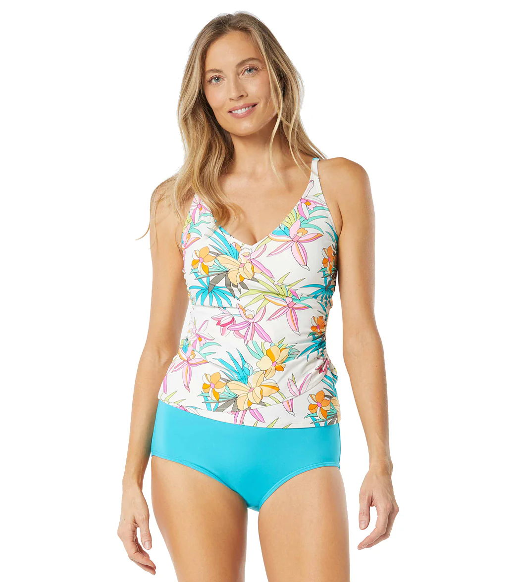 Beach House Women's Tropic Bloom Lola Front Wrap Tankini Top - Image 4