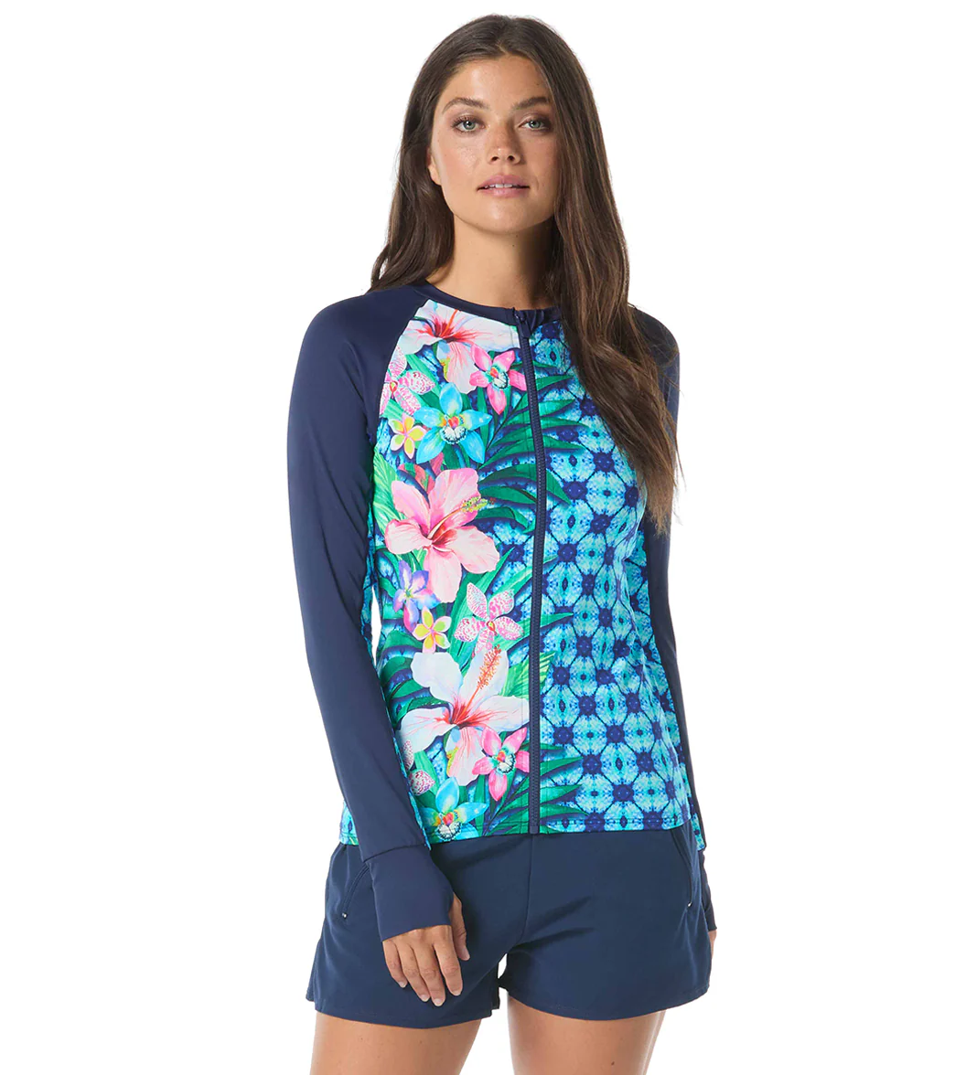Beach House Women's Tropical Grid Ava Long Sleeve Rash Guard - Image 2