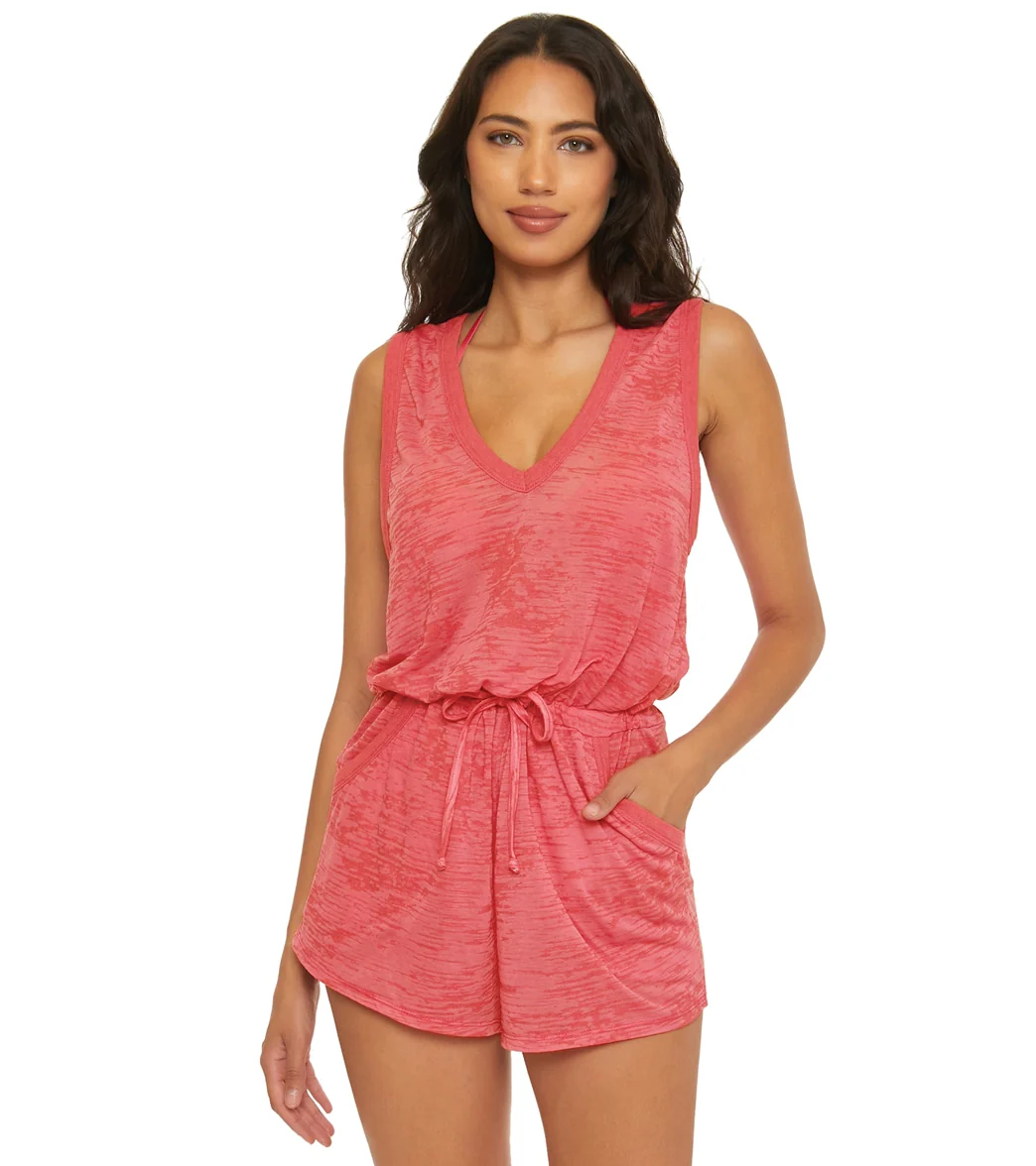 Becca Swim Women's Beach Date V Plunge Romper - Image 15