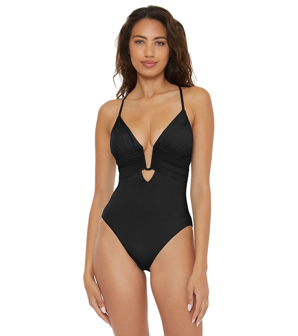 Becca Swim Women's Color Code Plunge One Piece Swimsuit - Image 9