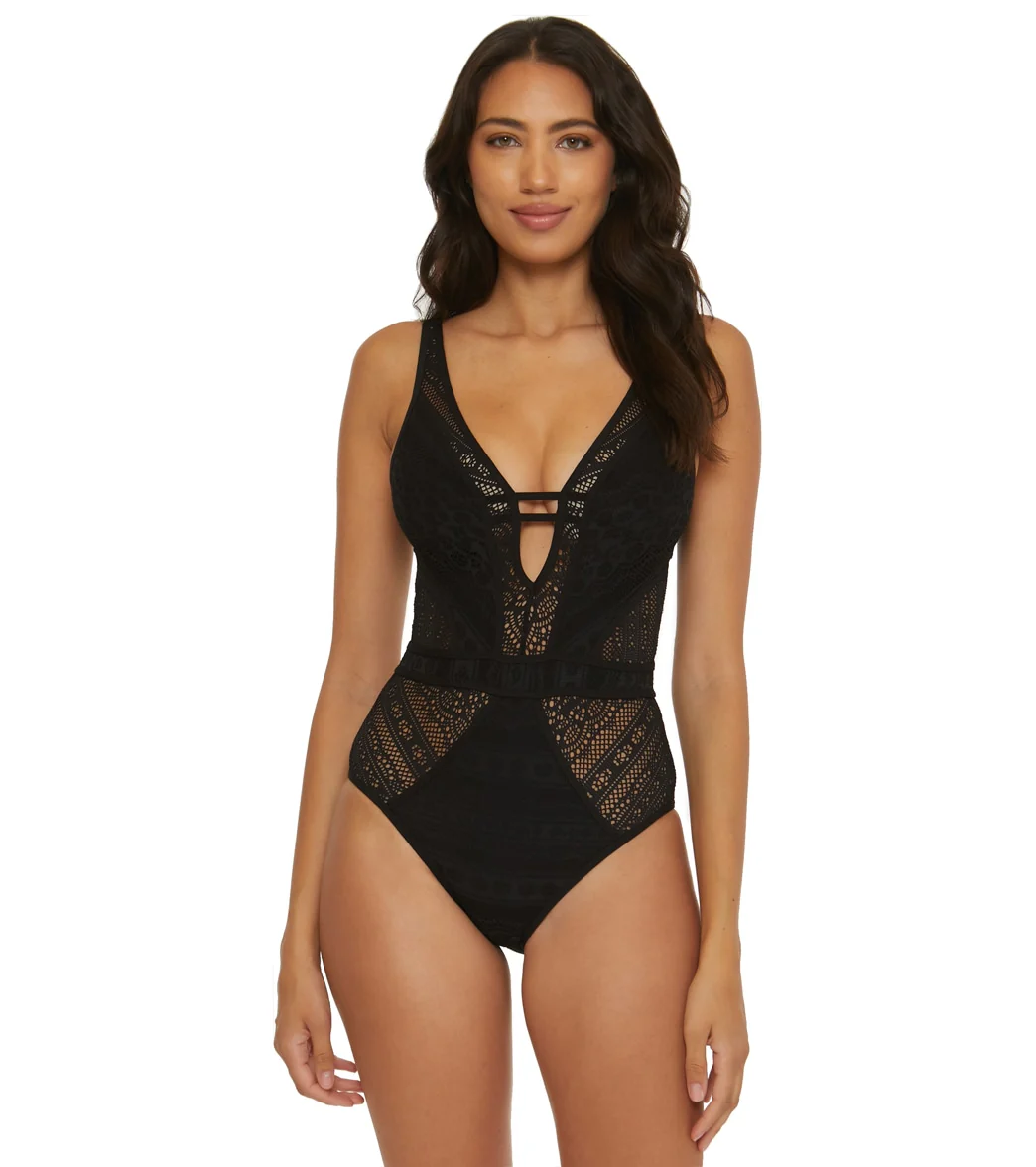 Becca Swim Women's Color Play Plunge One Piece Swimsuit - Image 10